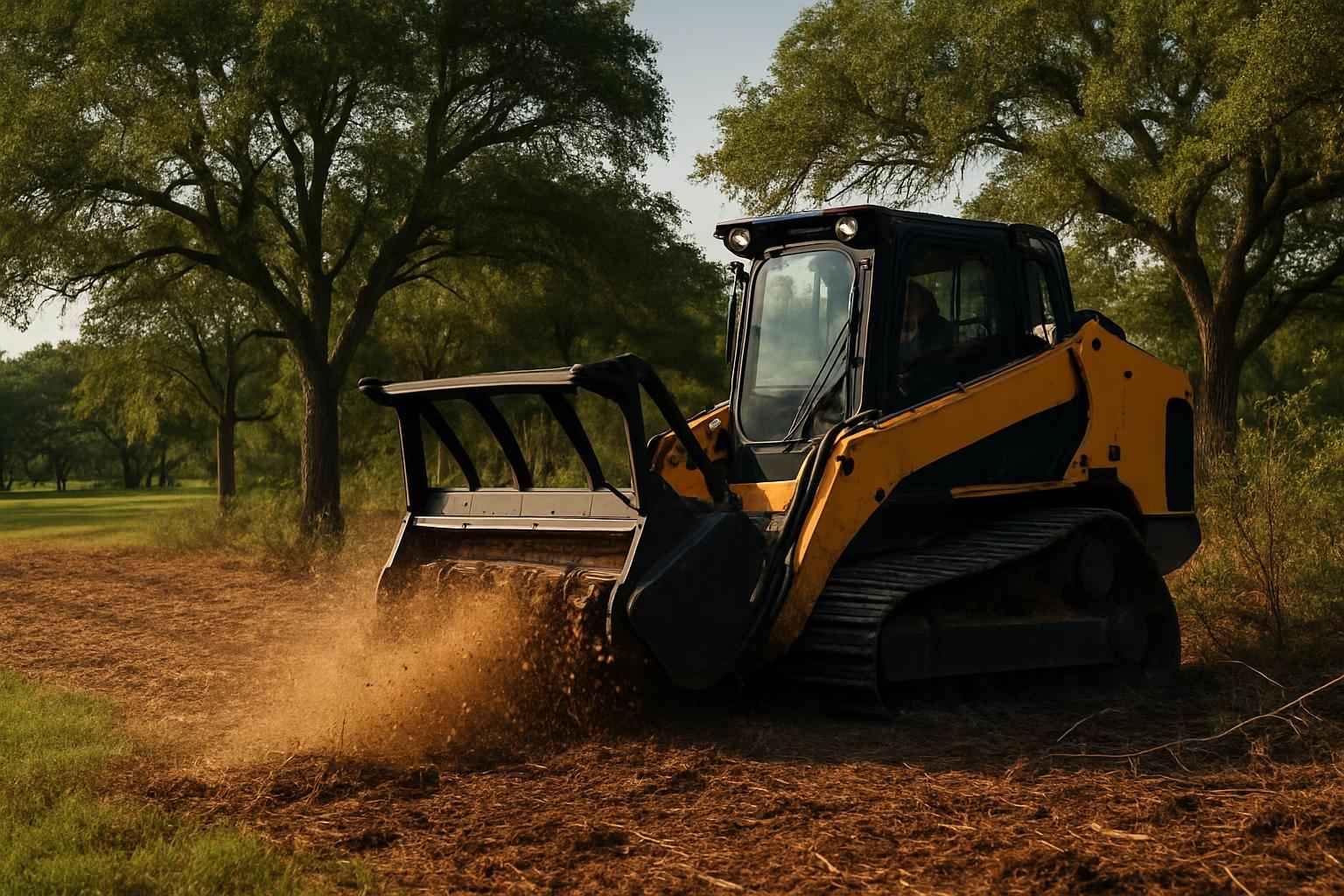 Mulching for Lot Prep in Cypress Mill Texas
