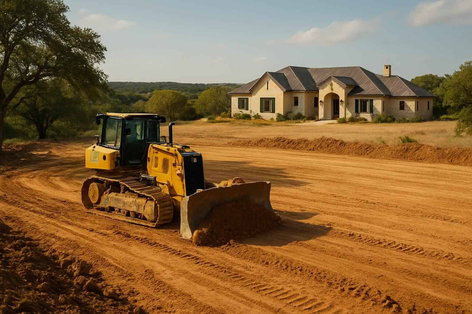 New Construction Lot Prep in Cypress Mill Texas