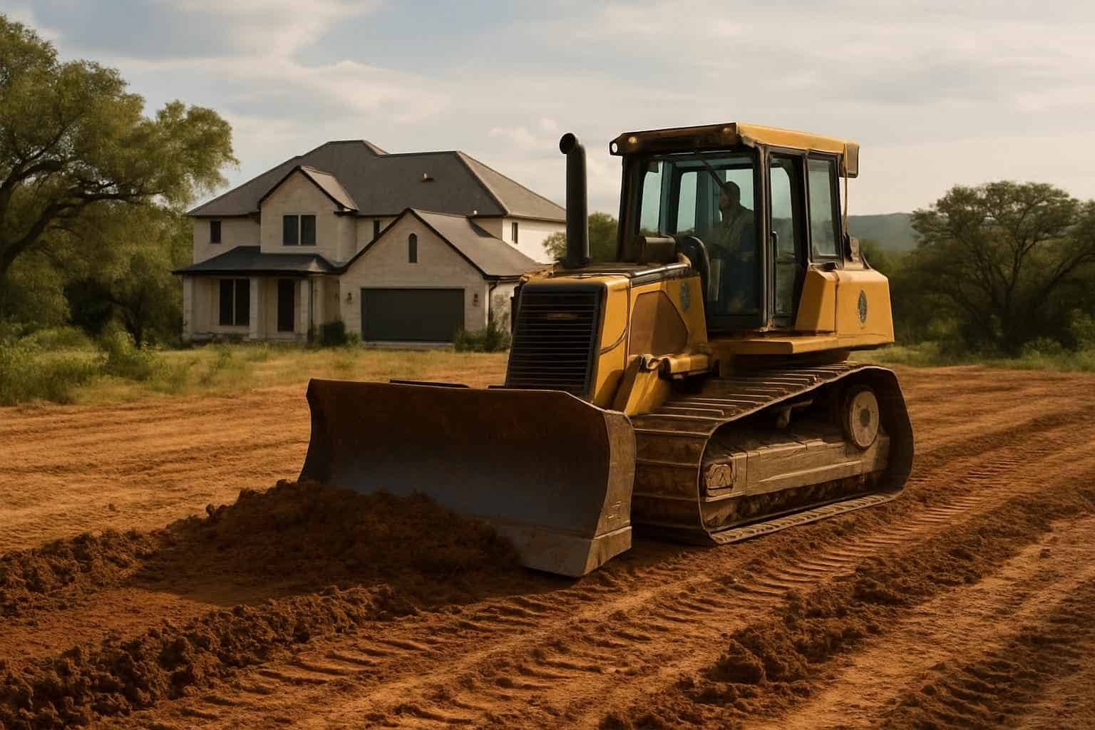 New Construction Lot Prep in Kingsland Texas