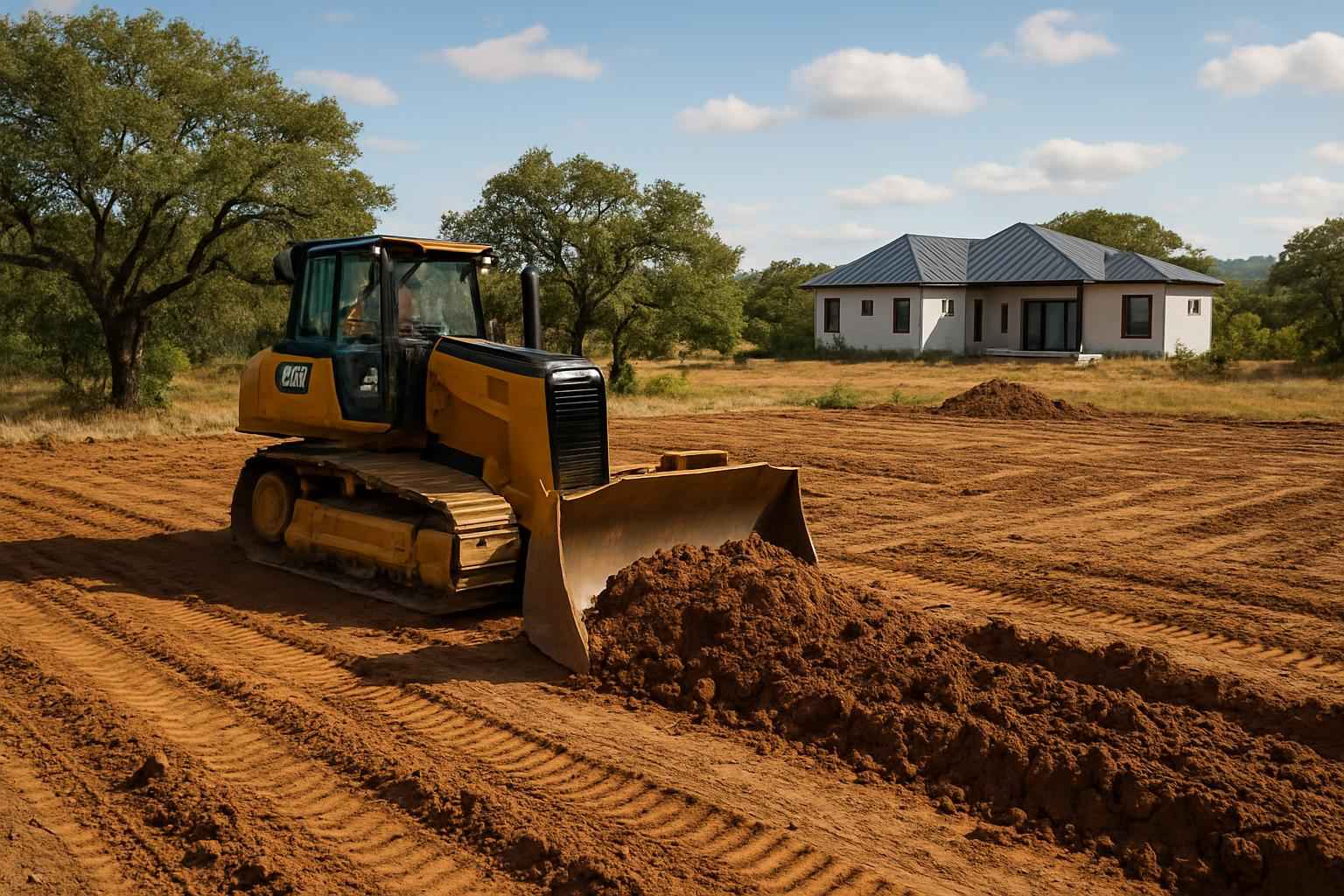 New Construction Lot Prep in Llano Texas
