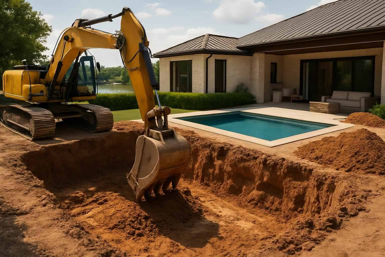 New Pool Dig in Kingsland Texas