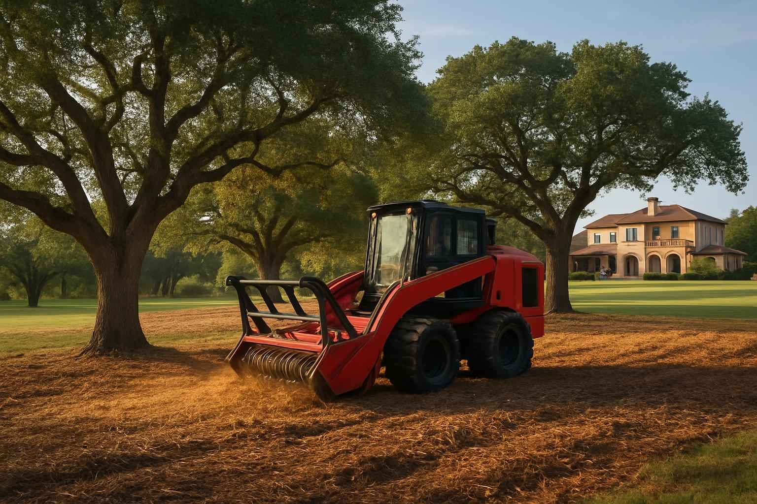 Oak Mulching in Horseshoe Bay Texas