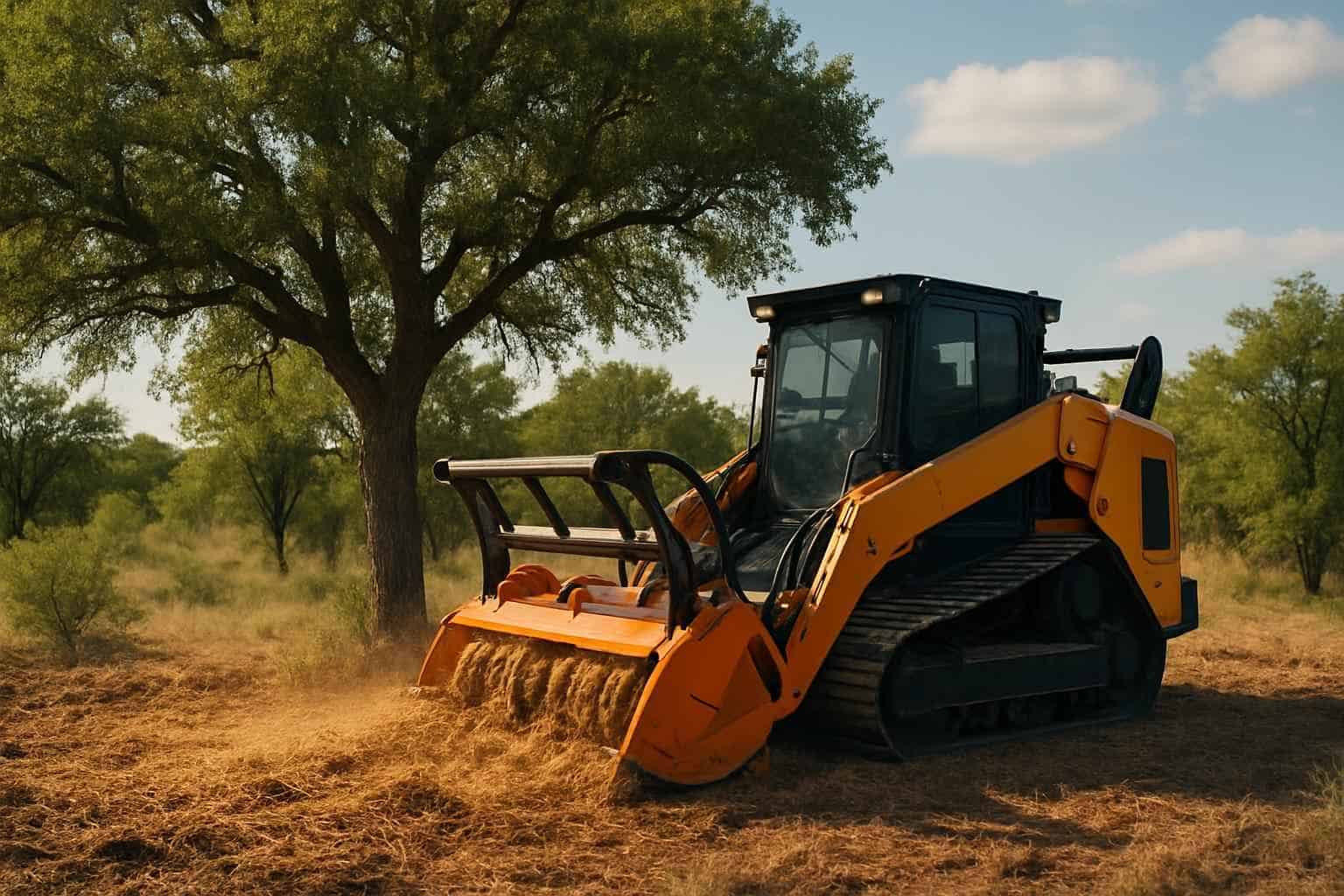 Oak Mulching in Llano Texas