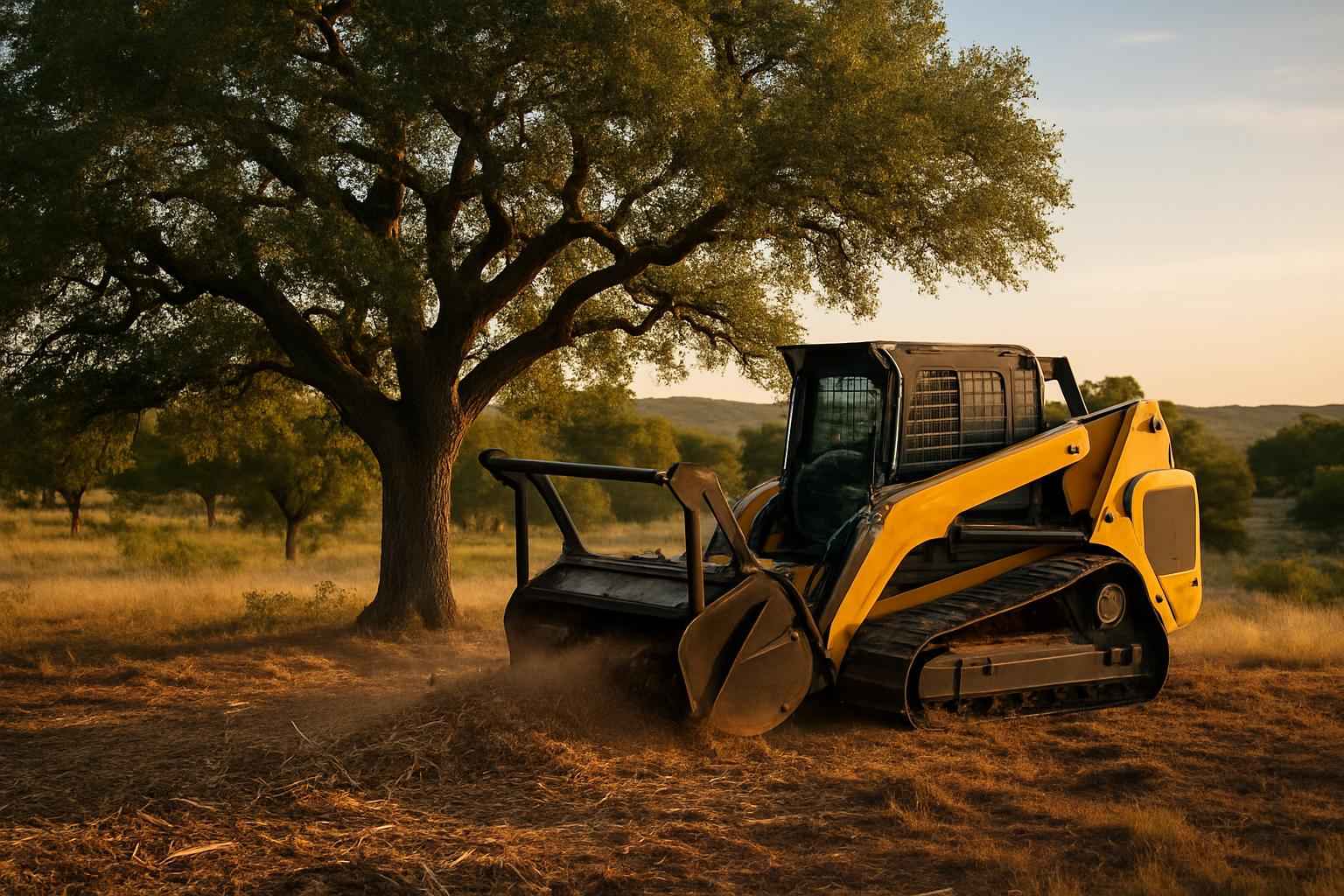 Oak Mulching in Round Mountain Texas