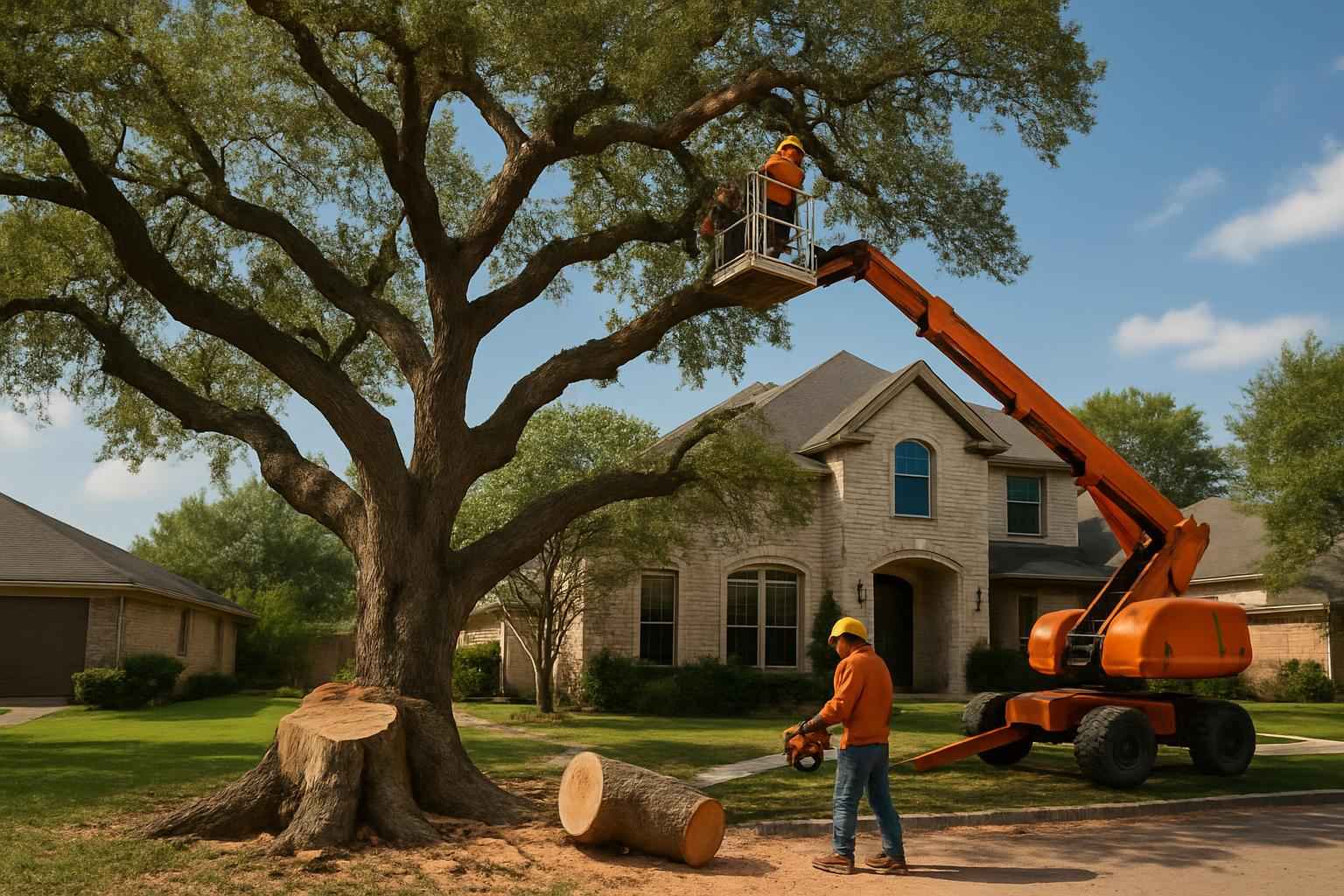 Oak Tree Removal in Cottonwood Shores Texas