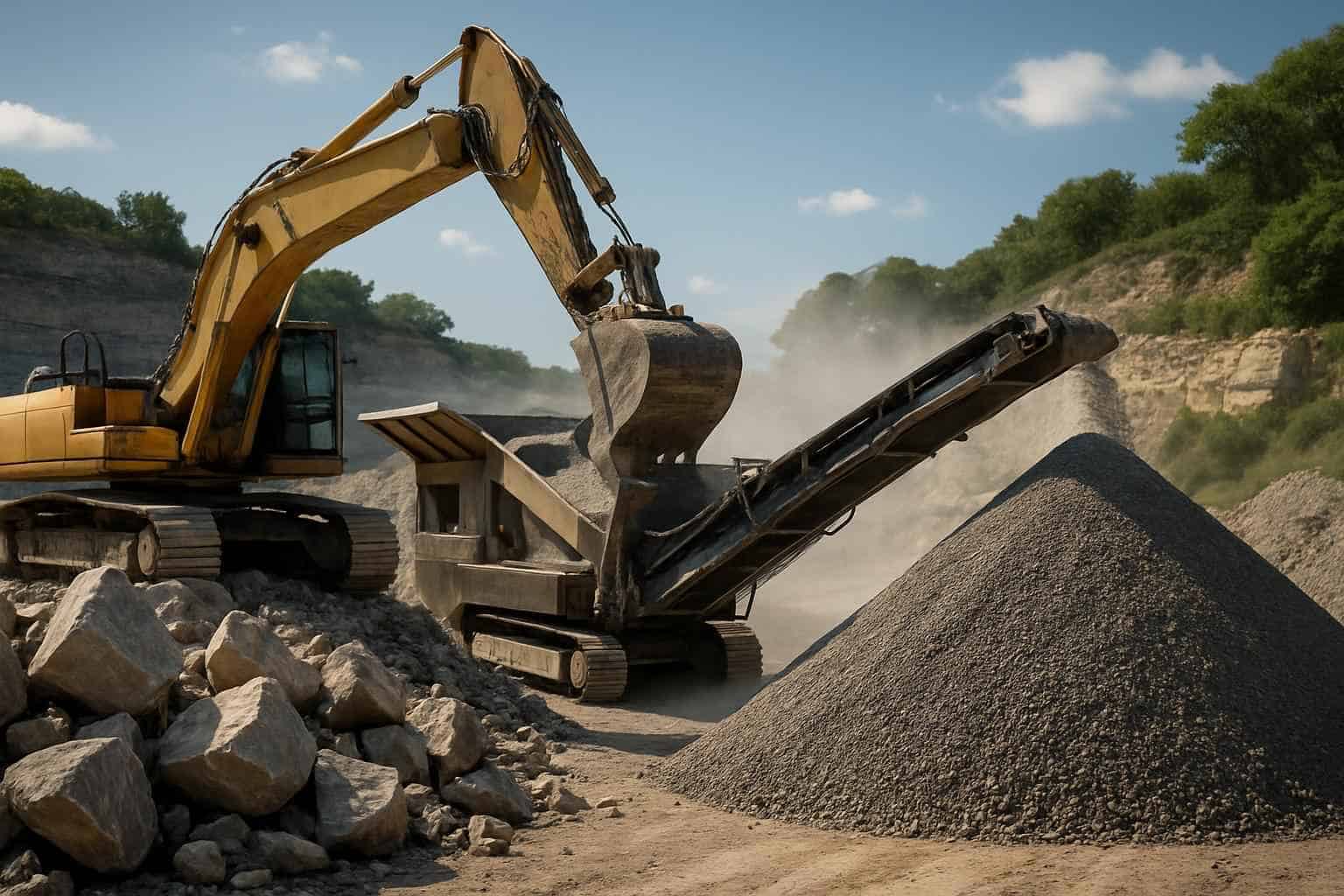 On Site Rock Crushing in Boerne Texas