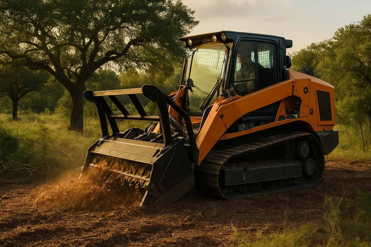 One Pass Mulching in Boerne Texas