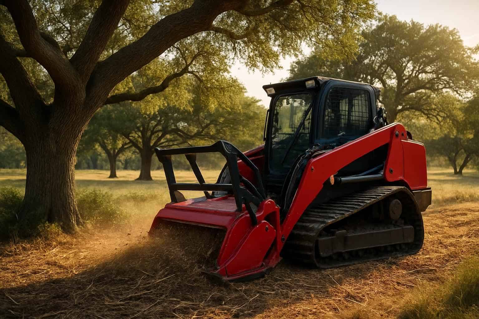 One Pass Mulching in Cypress Mill Texas