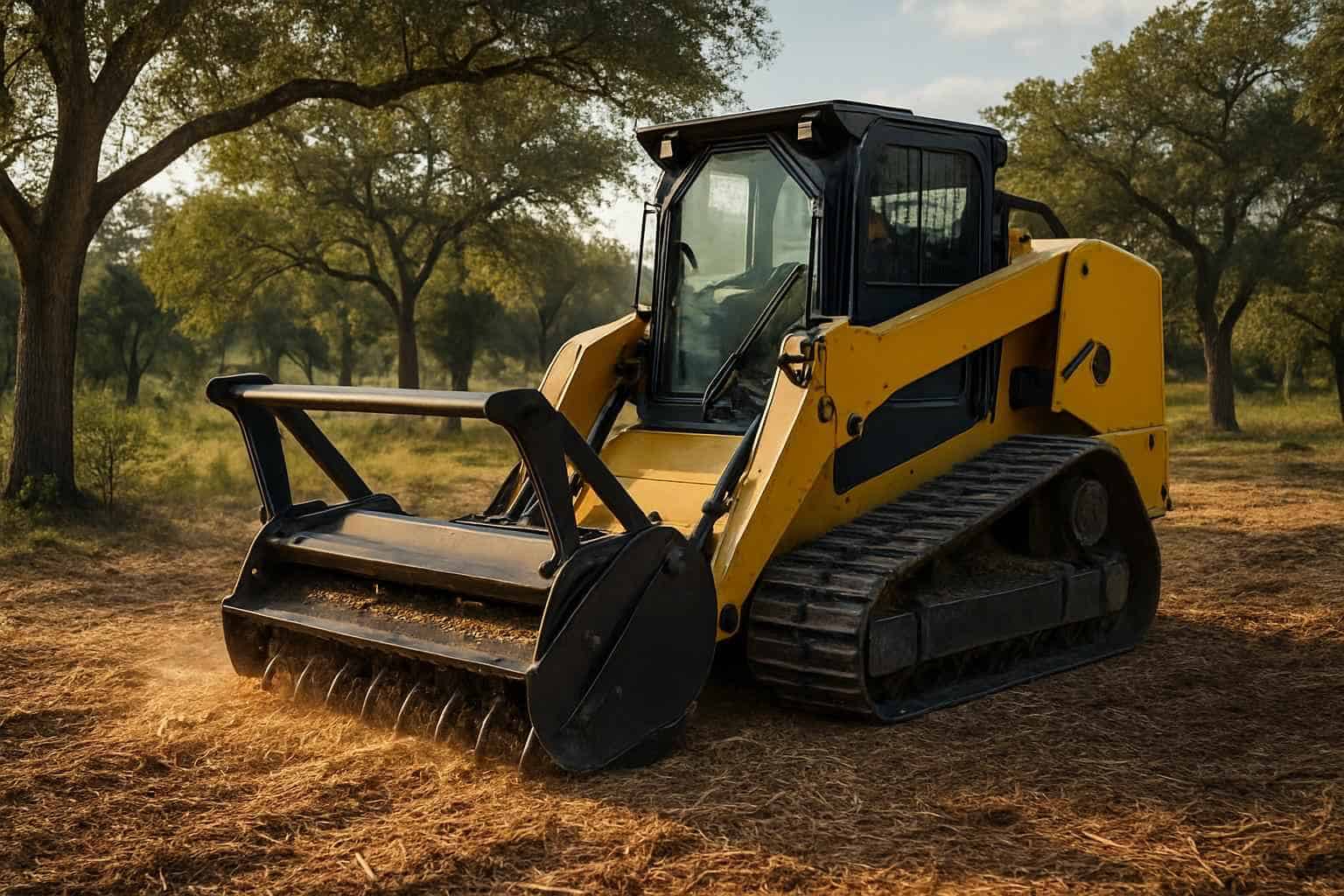 One Pass Mulching in Kingsland Texas