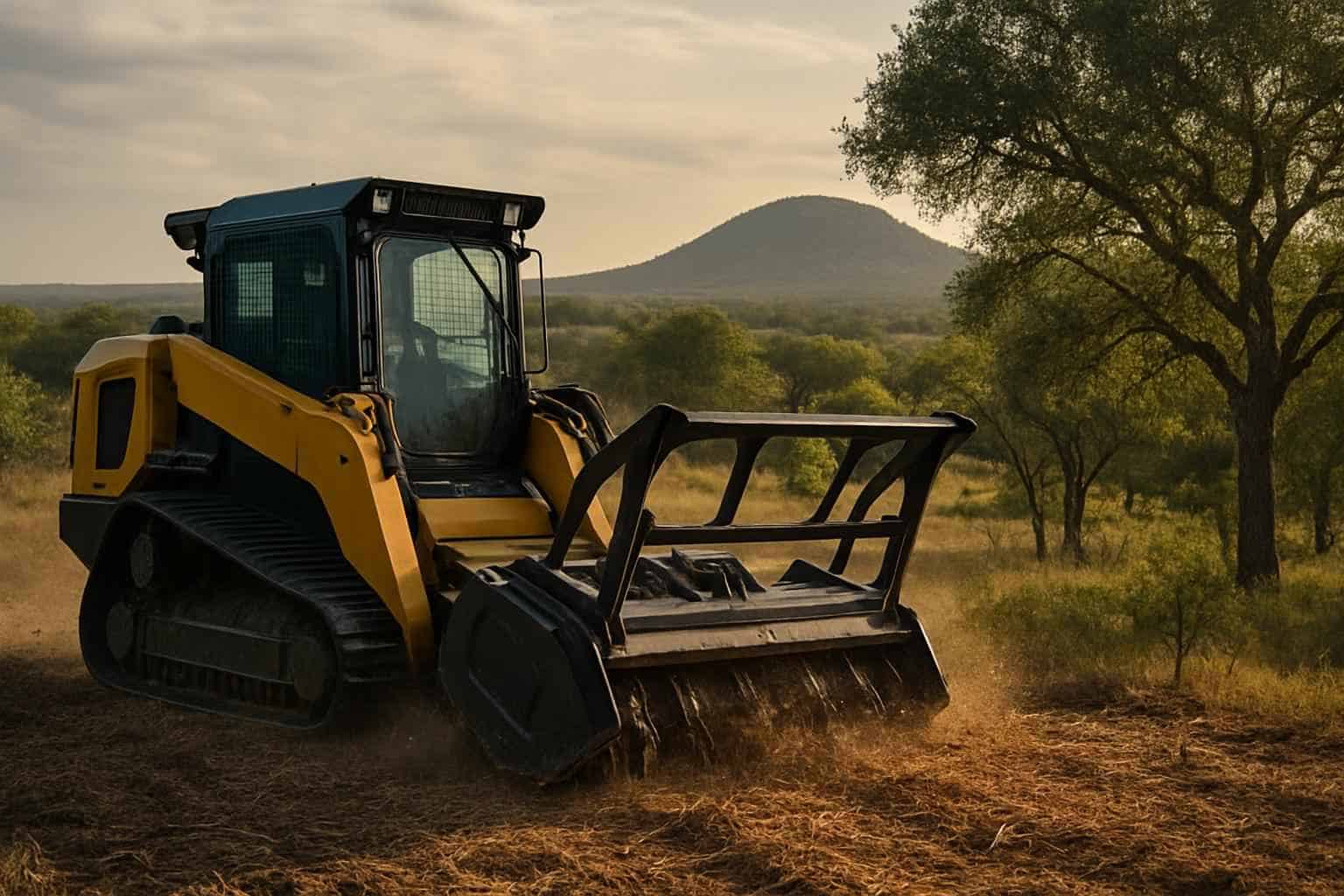 One Pass Mulching in Round Mountain Texas