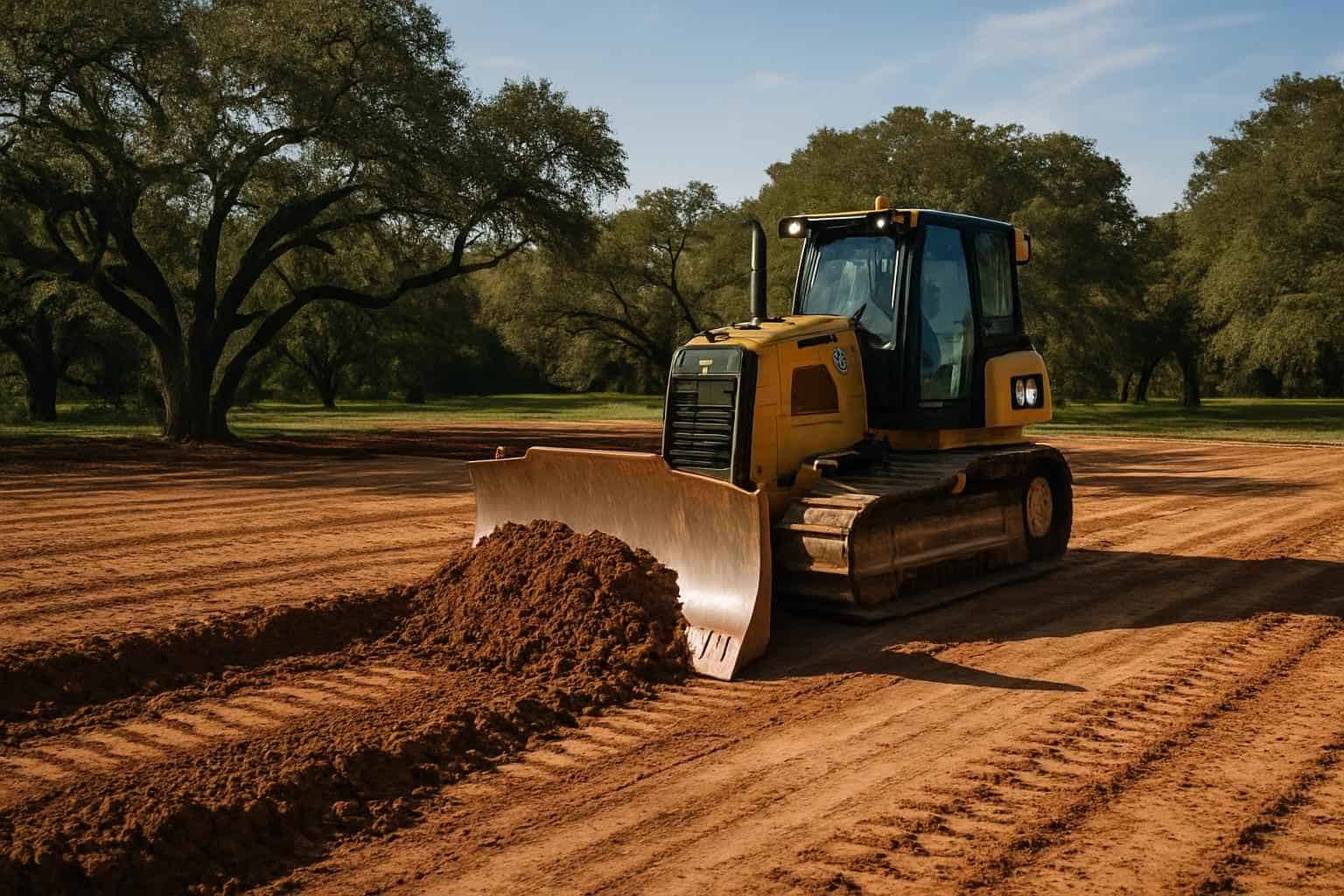 Pad Site Clearing in Cypress Mill Texas