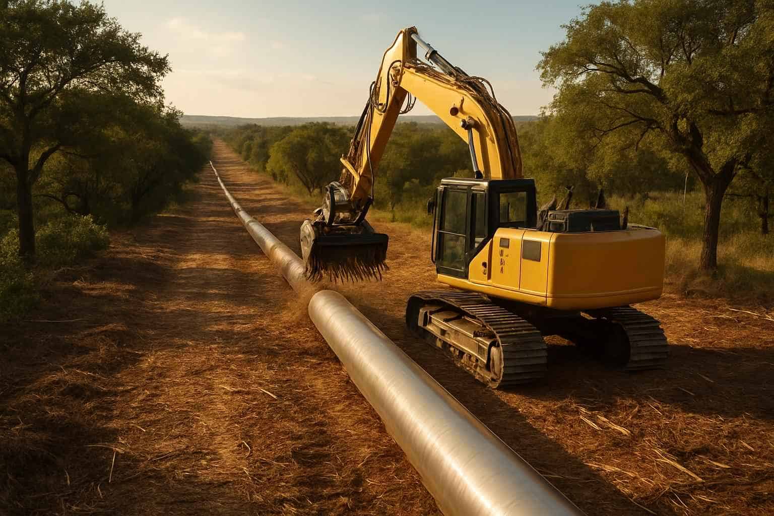 Pipeline ROW Clearing in Llano Texas