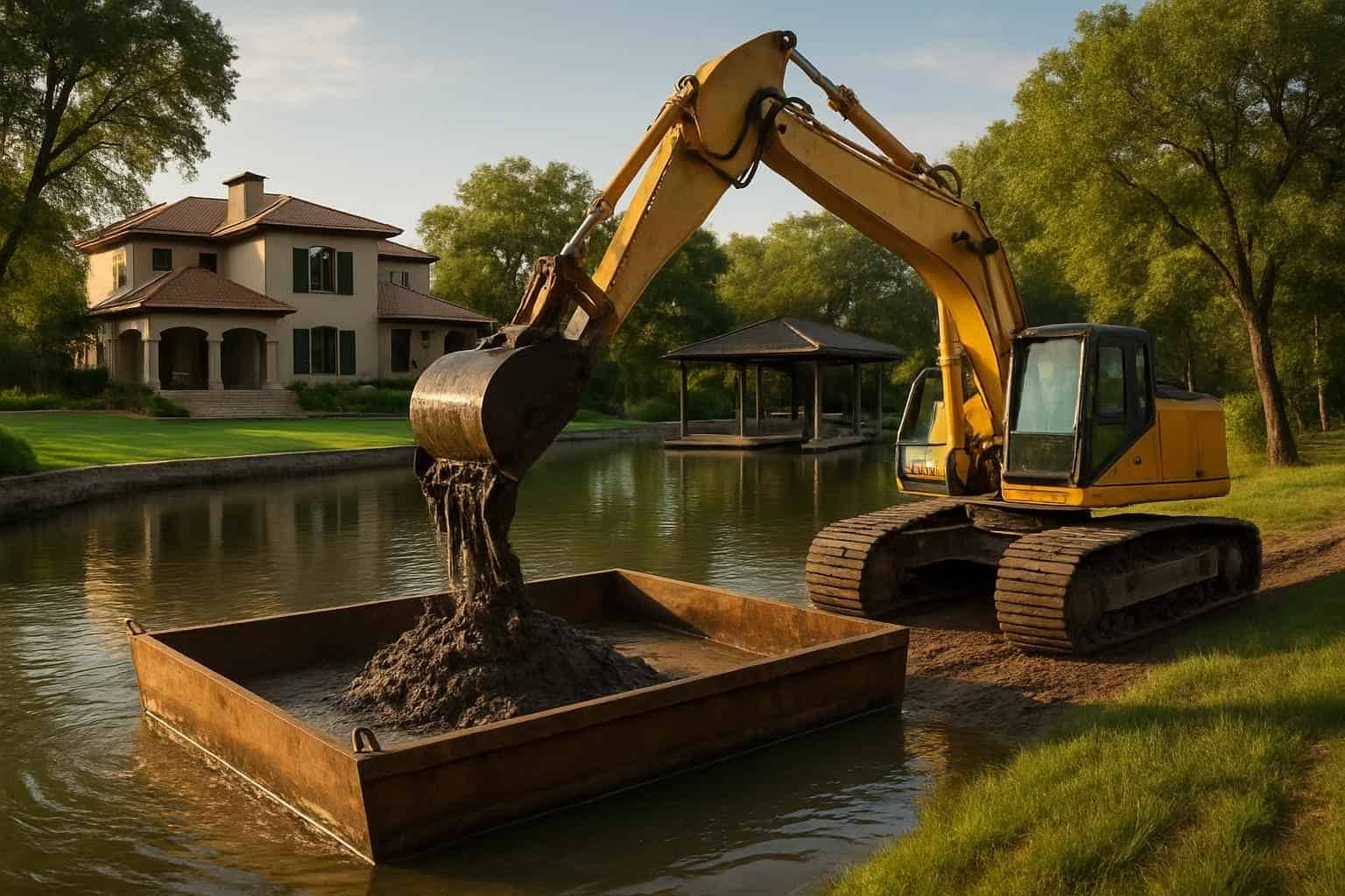 Pond Dredging and Silt Removal in Granite Shoals Texas