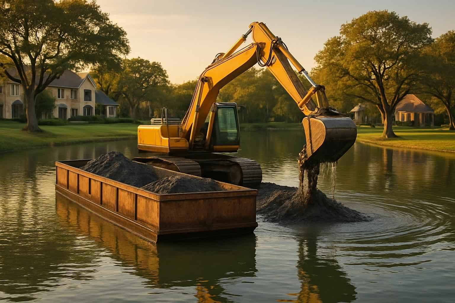 Pond Dredging and Silt Removal in Kingsland Texas