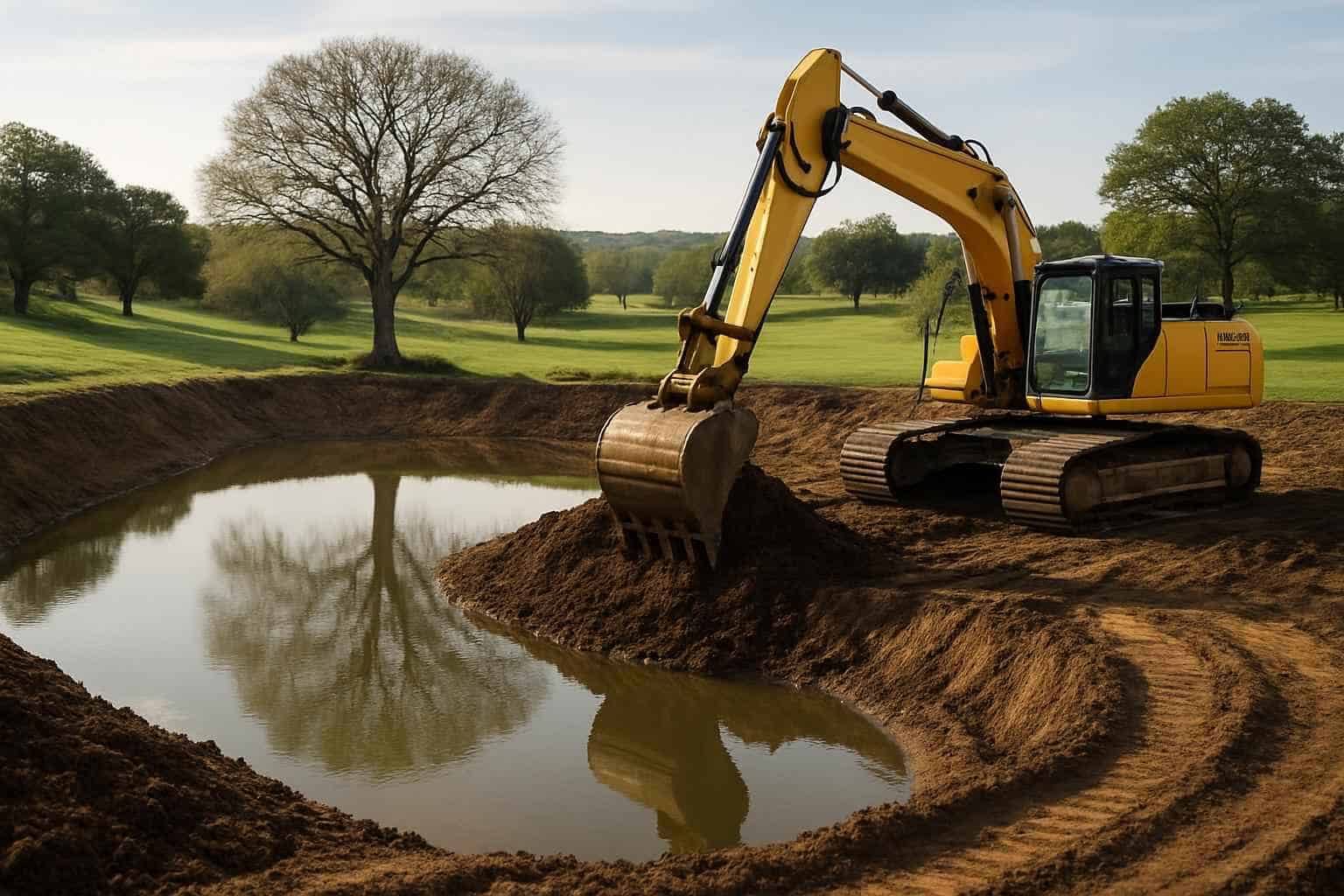 Pond Excavation in Boerne Texas