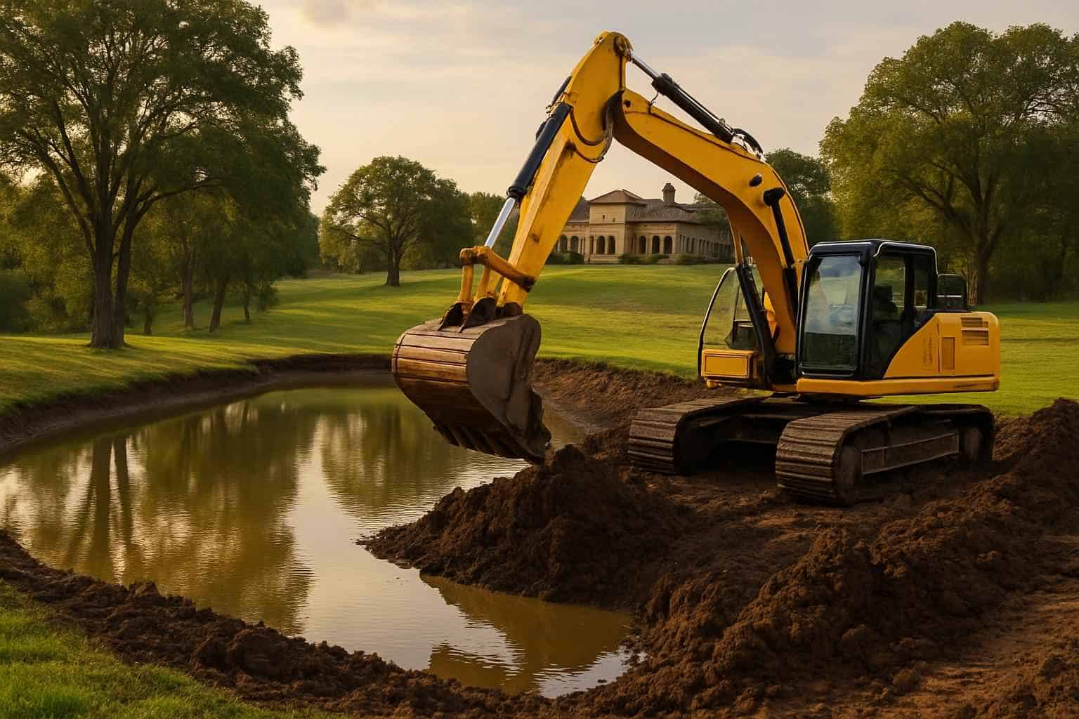 Pond Excavation in Cypress Mill Texas