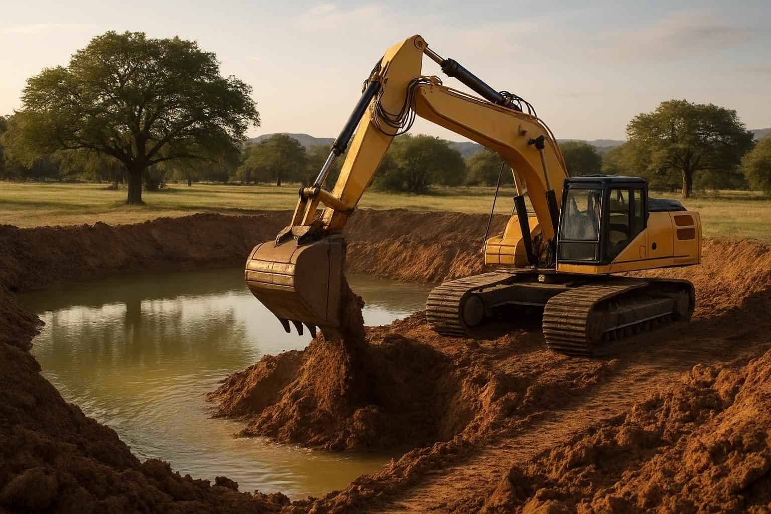 Pond Excavation in Kingsland Texas