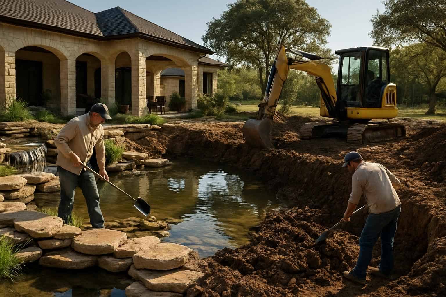 Pond Expansion in Boerne Texas