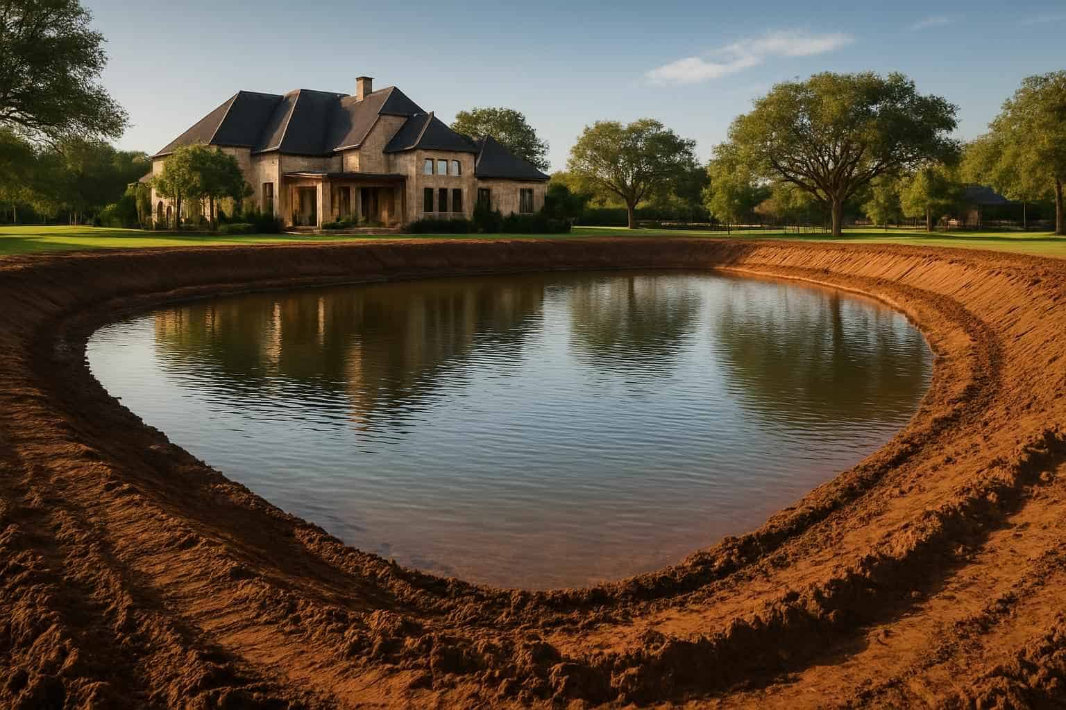 Pond Expansion in Cypress Mill Texas