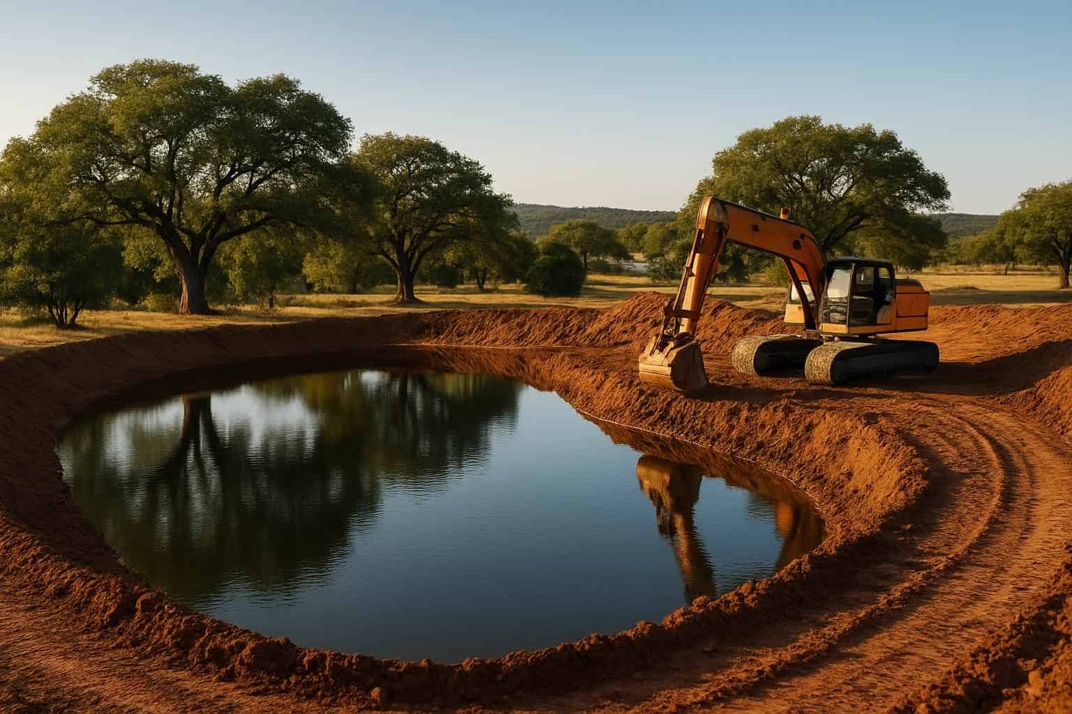 Pond Expansion in Round Mountain Texas