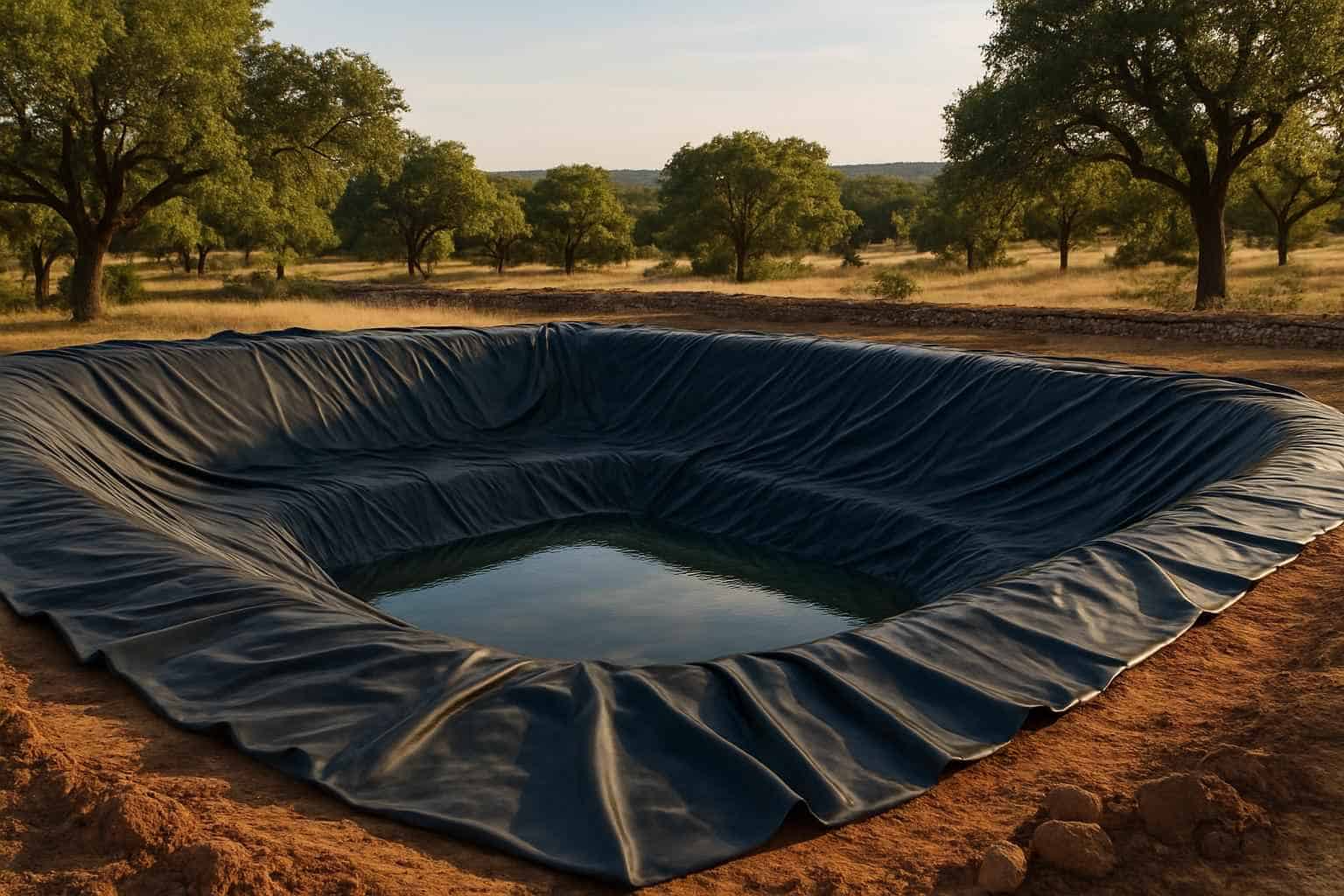 Pond Liner Prep in Llano Texas