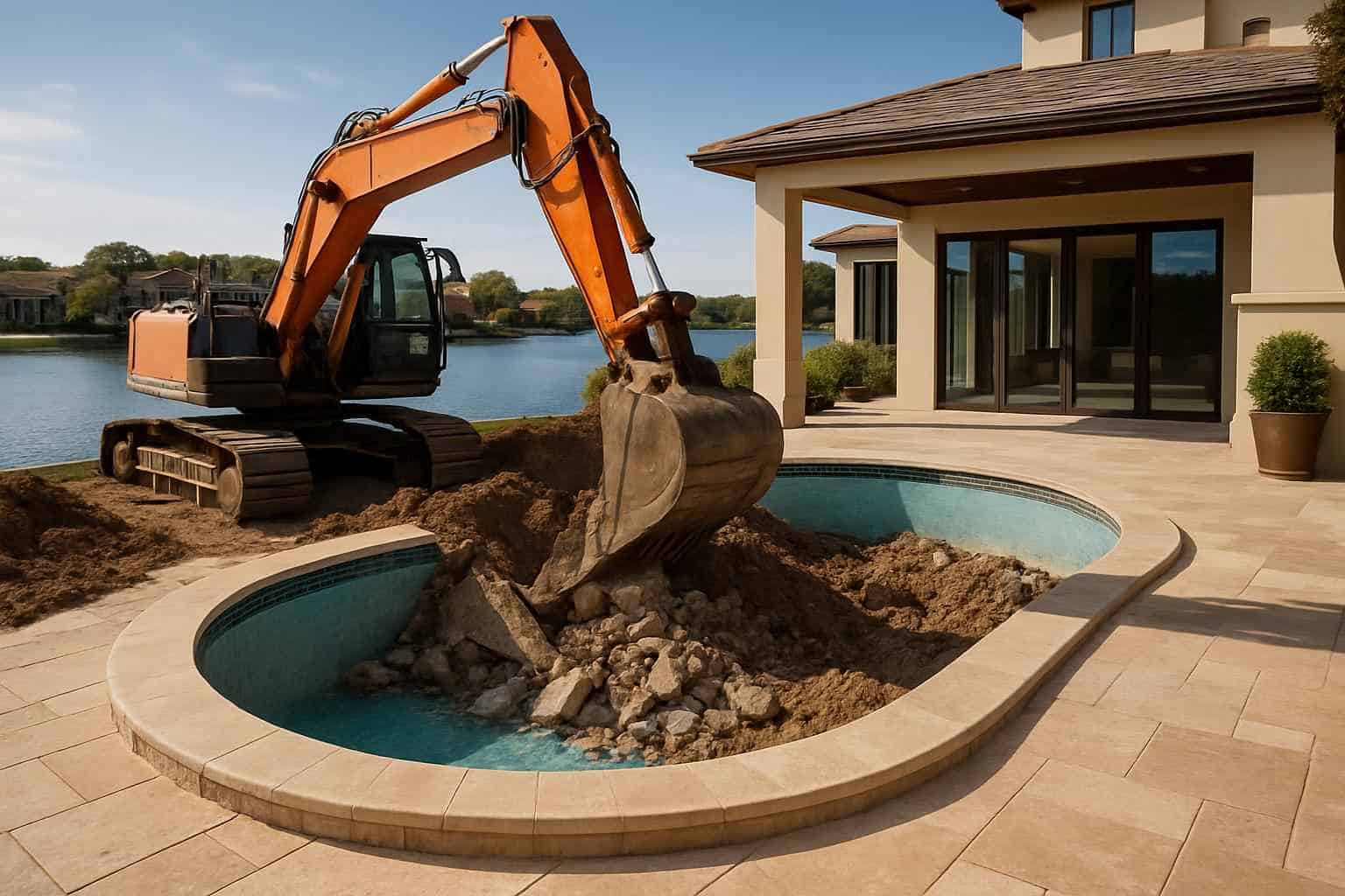 Pool Demolition and Fill in Horseshoe Bay Texas