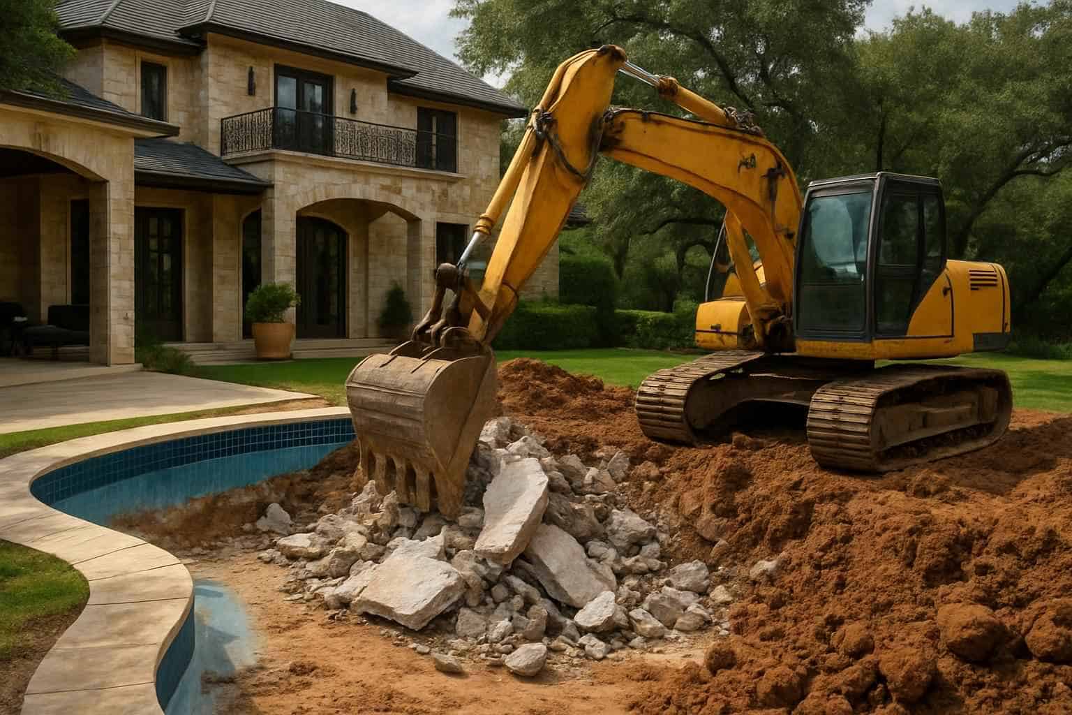 Pool Demolition and Fill in Hunt Texas