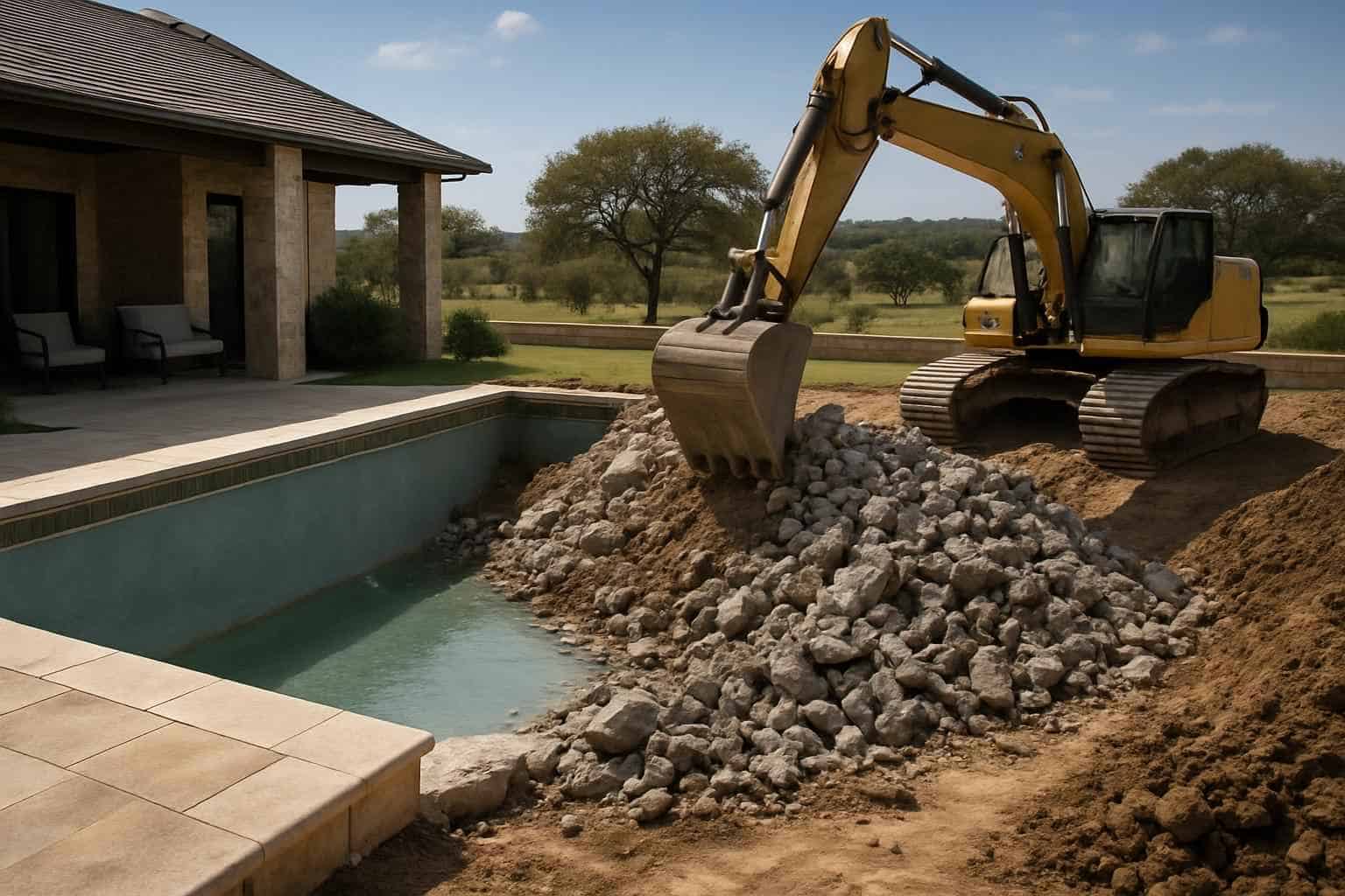 Pool Demolition and Fill in Round Mountain Texas