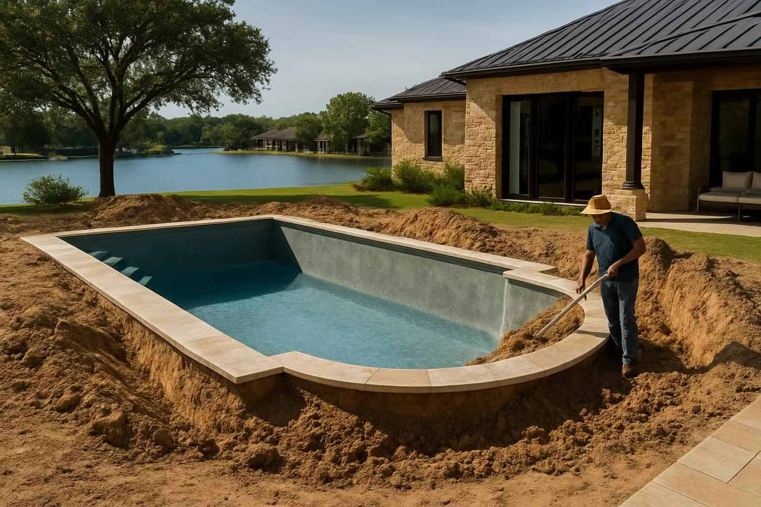 Pool Overdig and Backfill in Granite Shoals Texas