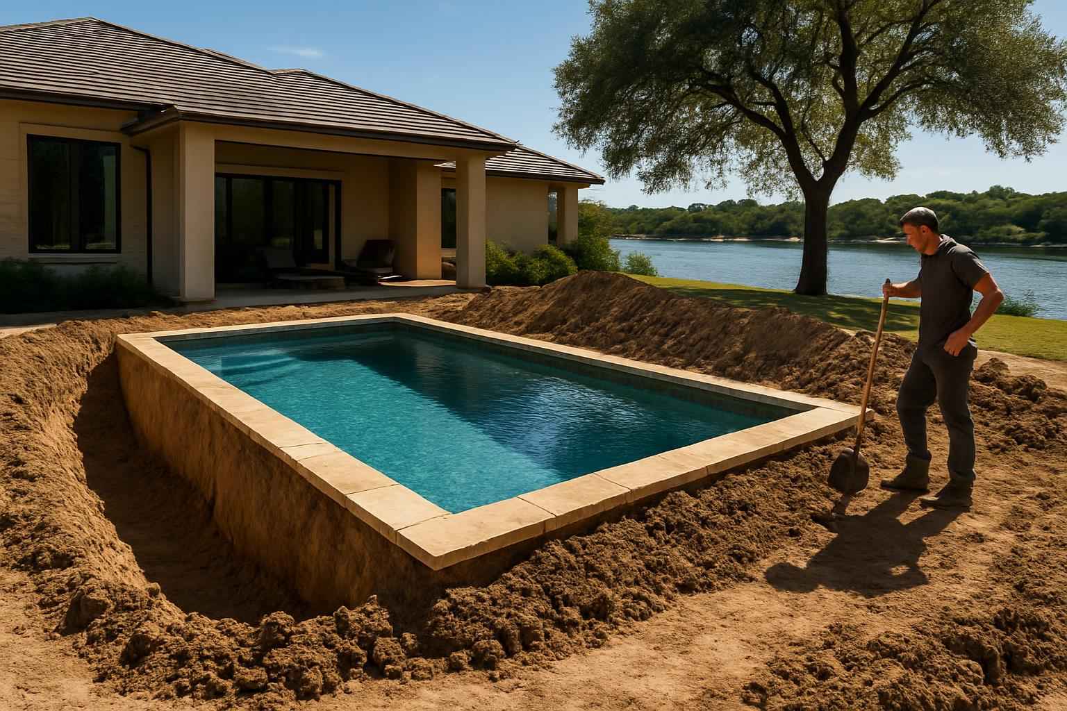 Pool Overdig and Backfill in Horseshoe Bay Texas