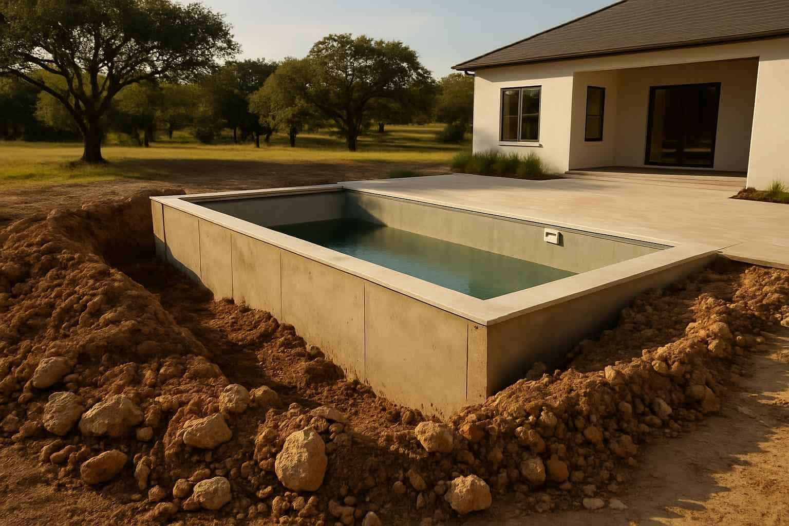 Pool Overdig and Backfill in Hunt Texas