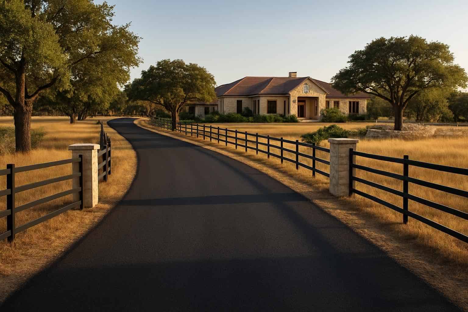 Ranch Road Chip Seal in Kingsland Texas