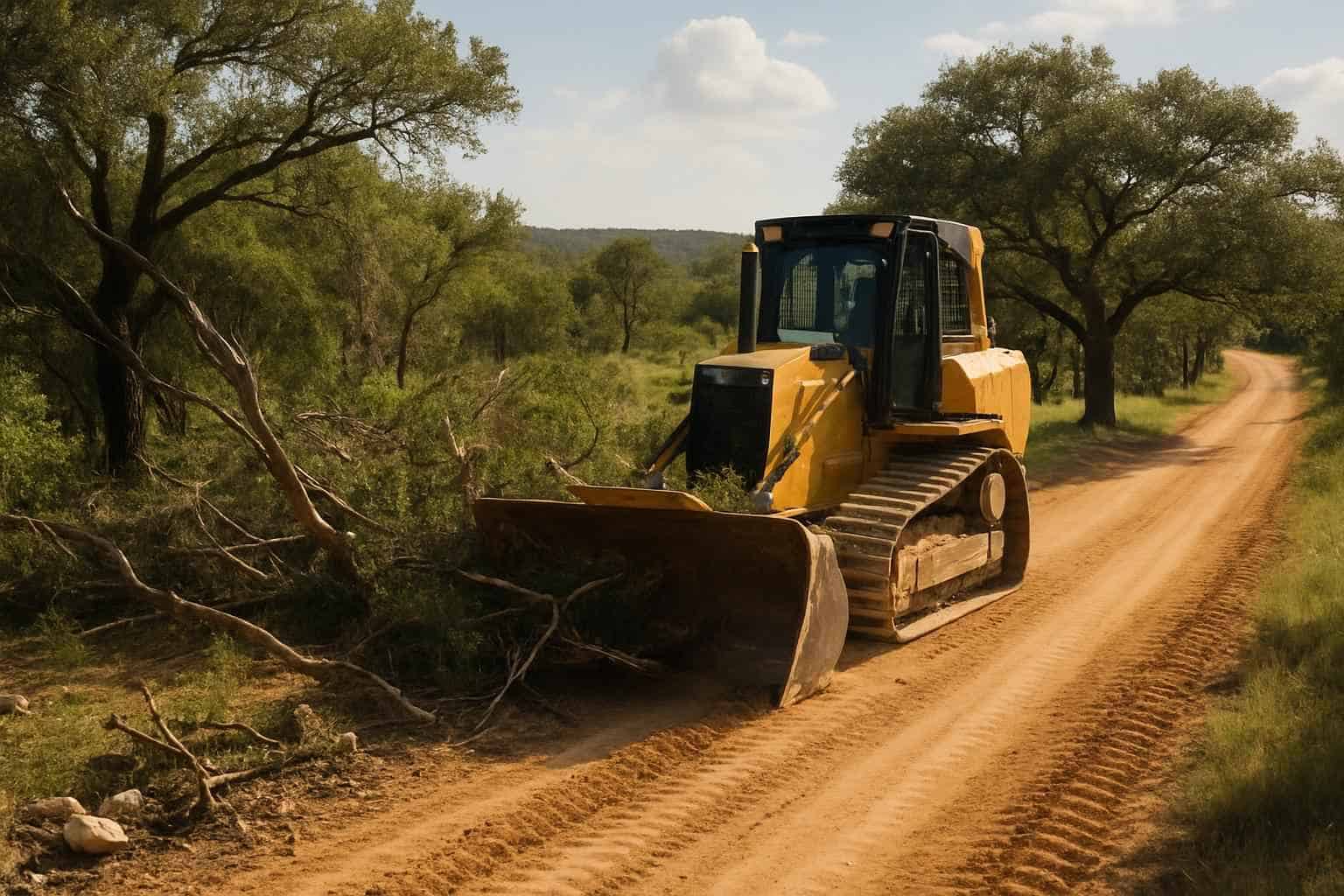 Ranch Road Clearing in Cypress Mill Texas