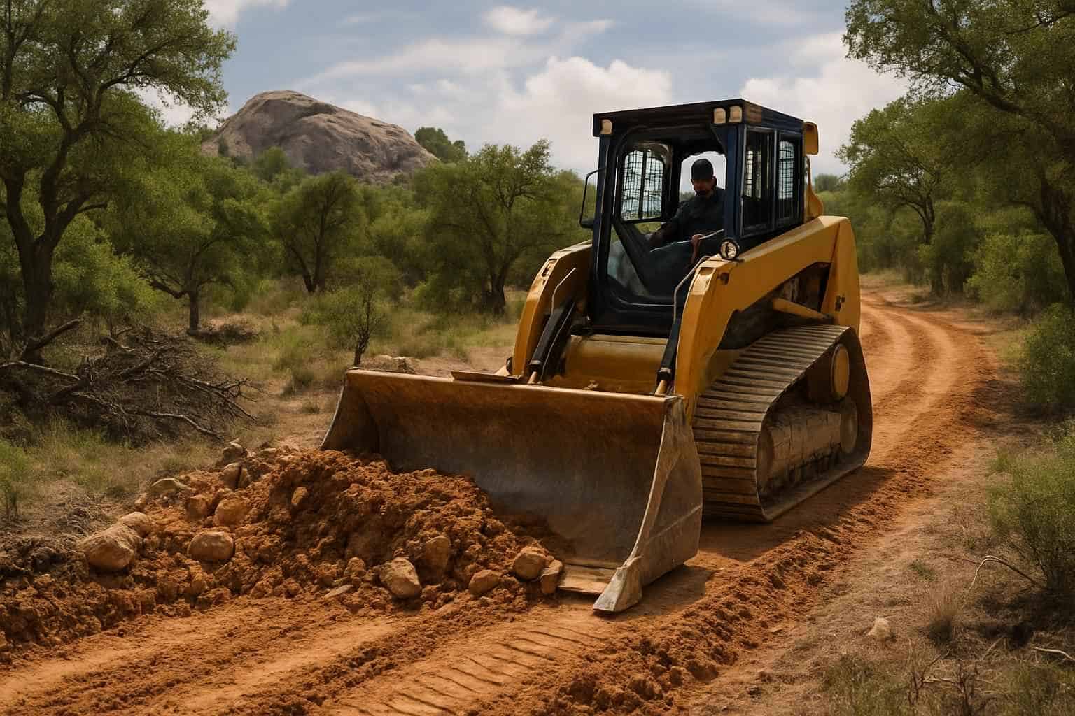 Ranch Road Clearing in Granite Shoals Texas