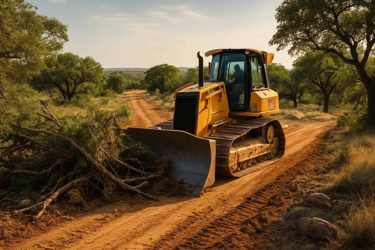 Ranch Road Clearing in Llano Texas
