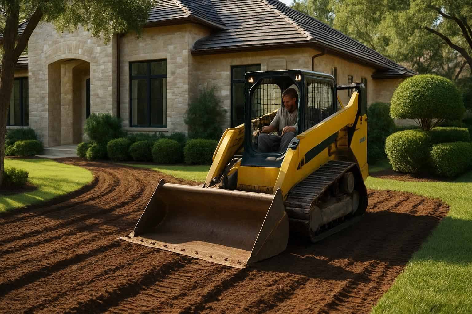 Regrading for Drainage in Kingsland Texas