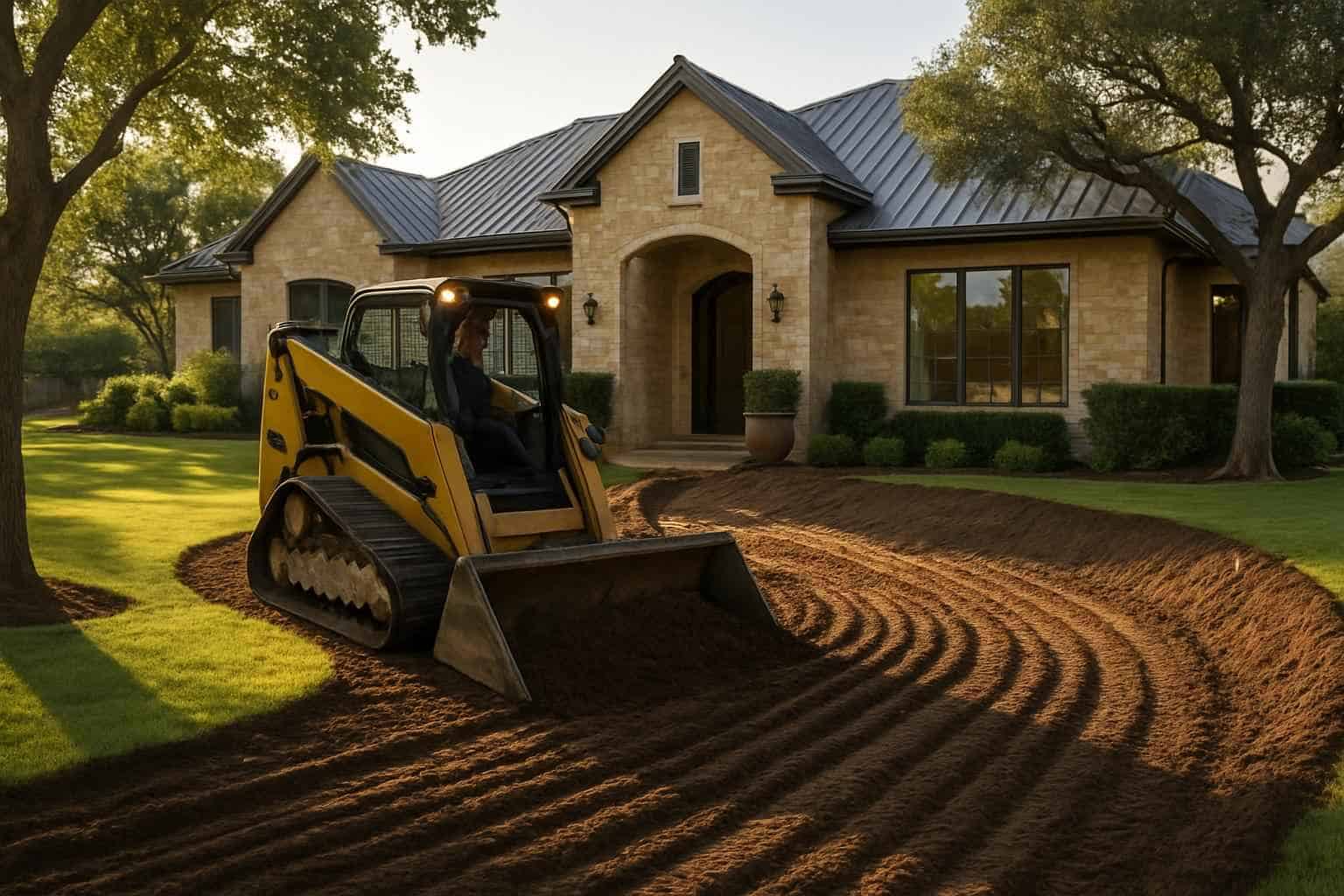 Regrading for Drainage in Llano Texas