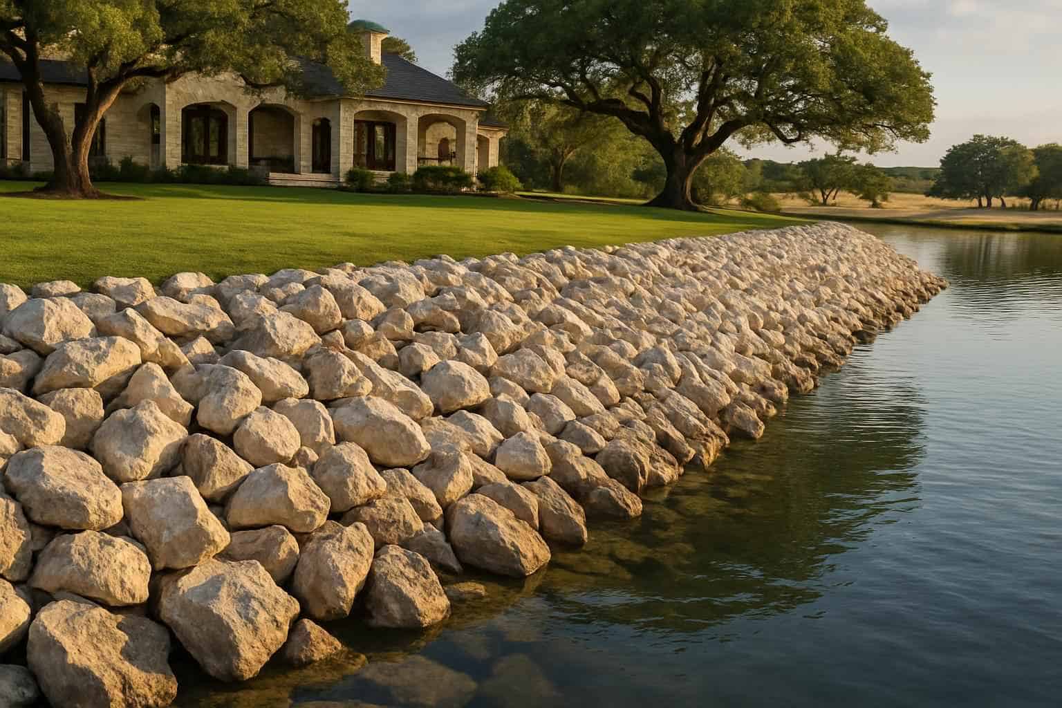 Riprap Rock in Cypress Mill Texas