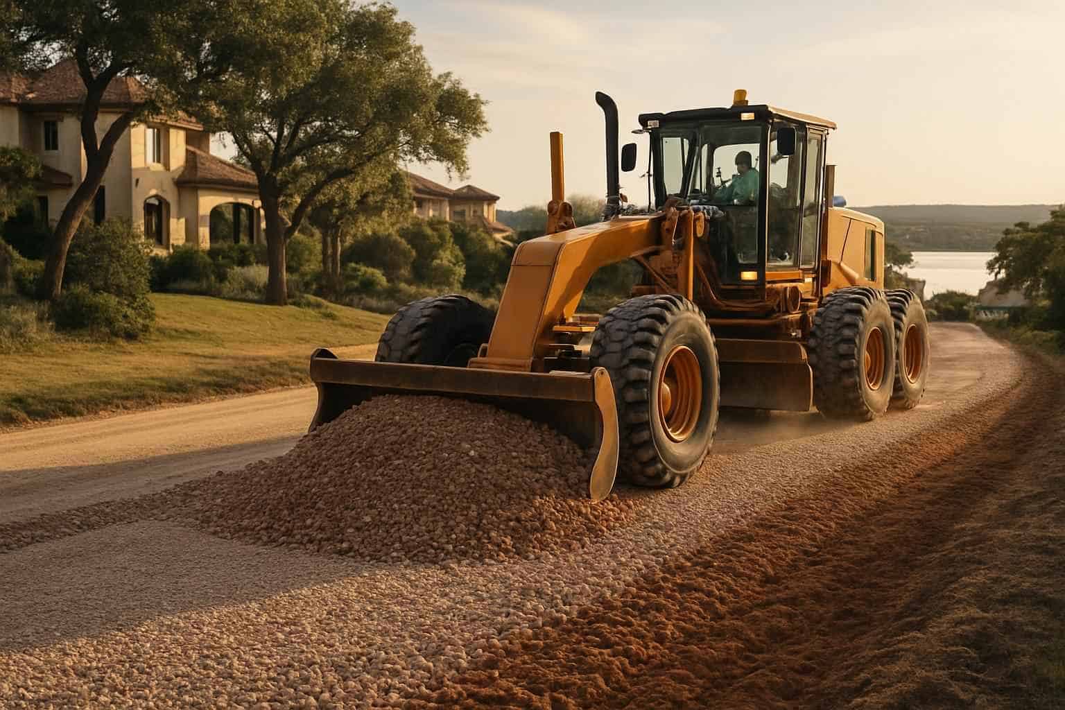 Road Base Installation in Horseshoe Bay Texas