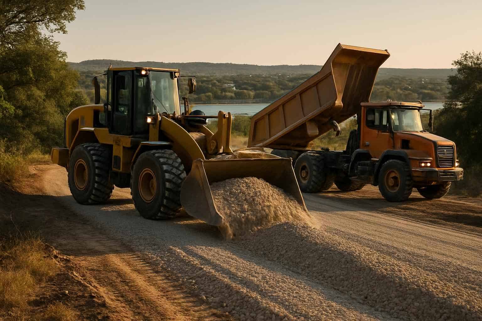 Road Base Production in Horseshoe Bay Texas