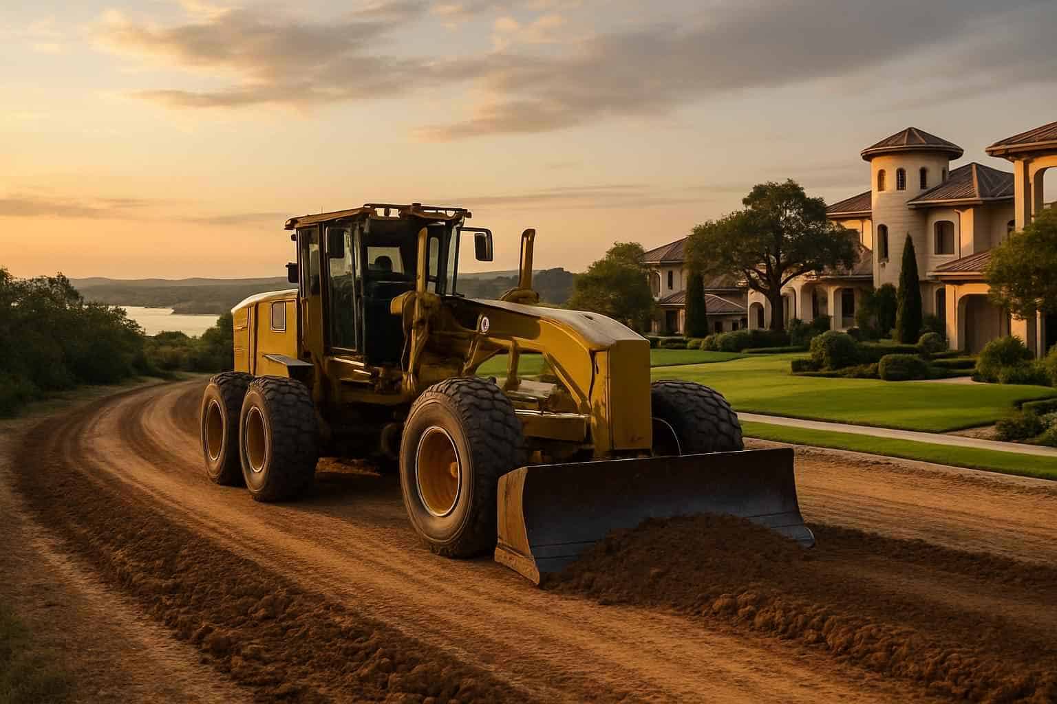 Road Grading in Horseshoe Bay Texas