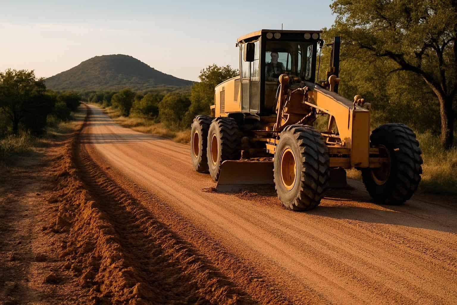 Road Grading in Round Mountain Texas