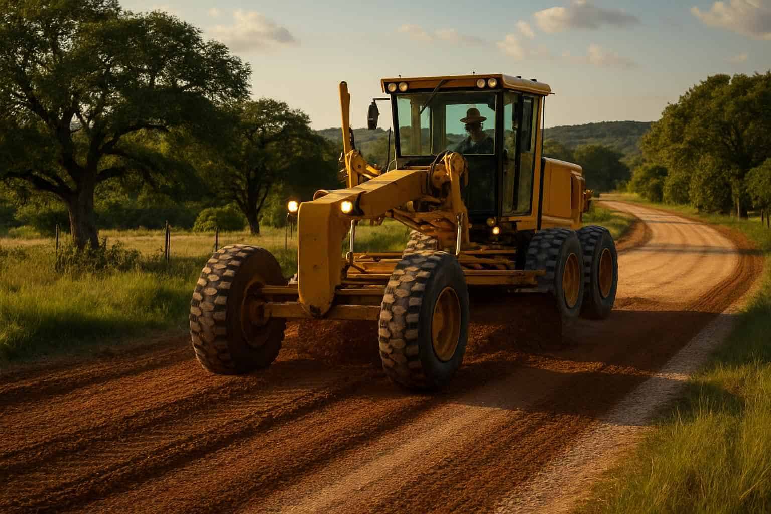 Road Maintenance Grading in Cypress Mill Texas