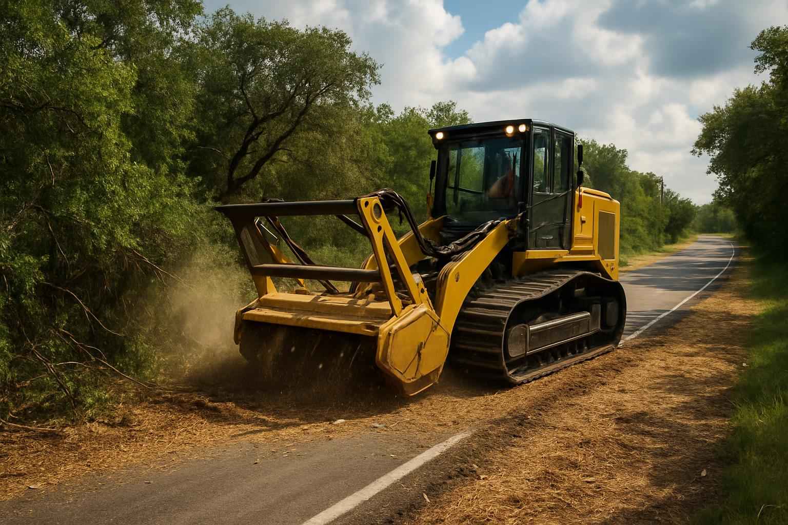 Roadside ROW Clearing in Granite Shoals Texas