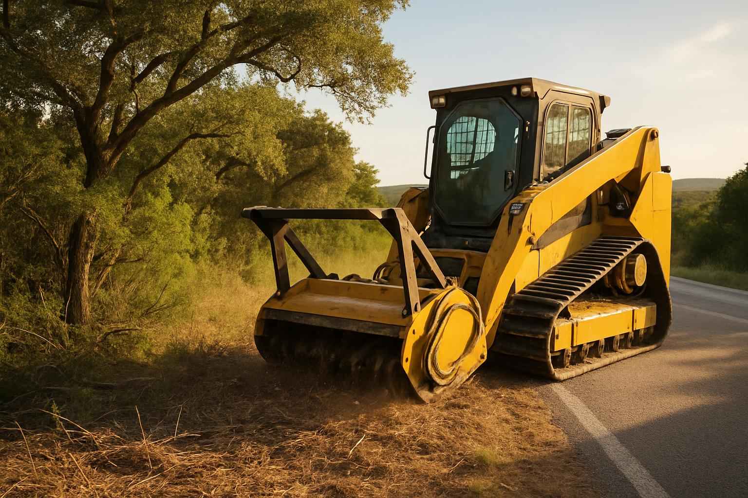 Roadside ROW Clearing in Hunt Texas