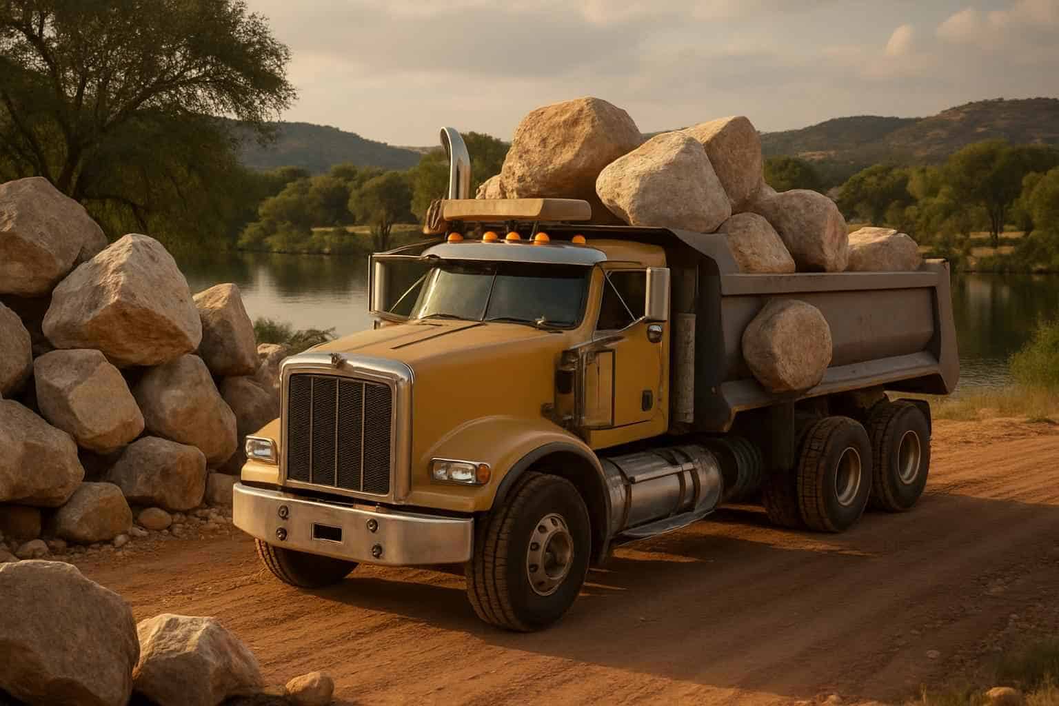 Rock and Boulder Hauling in Kingsland Texas