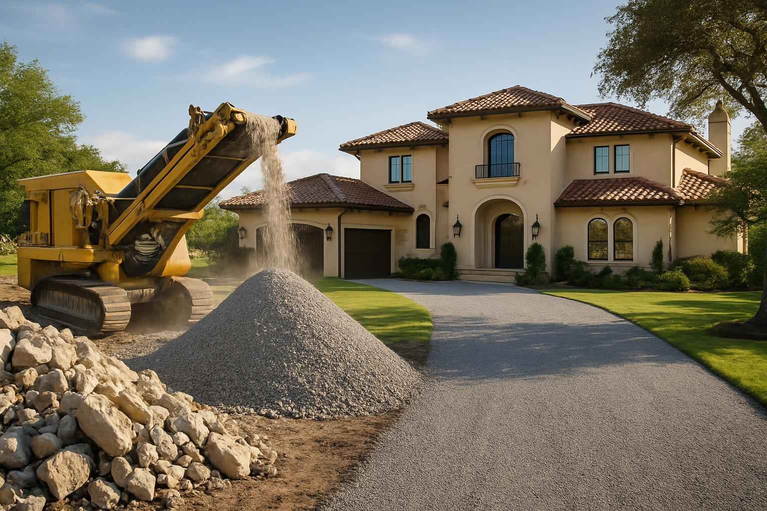 Rock Crushing for Driveways in Horseshoe Bay Texas