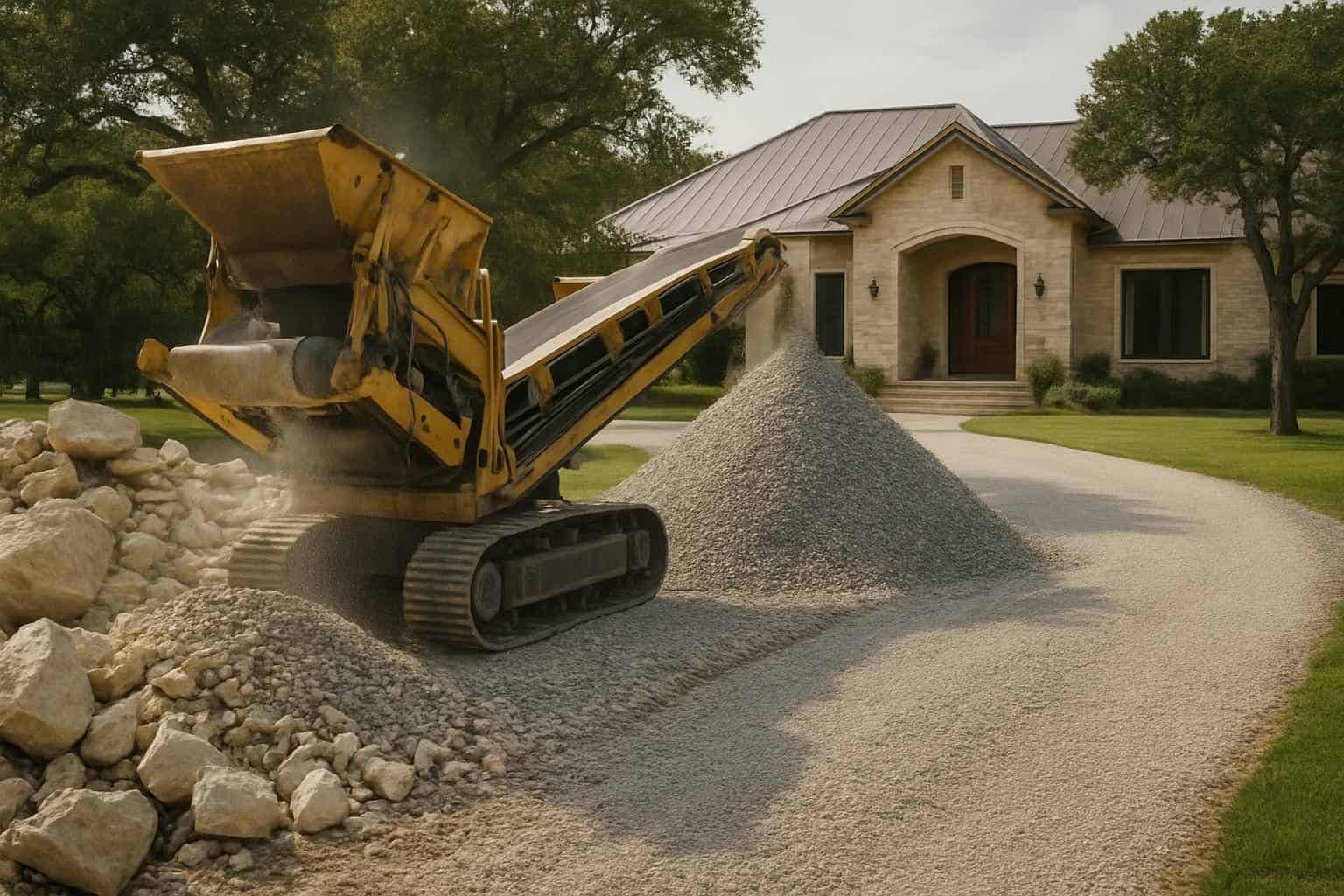 Rock Crushing for Driveways in Hunt Texas