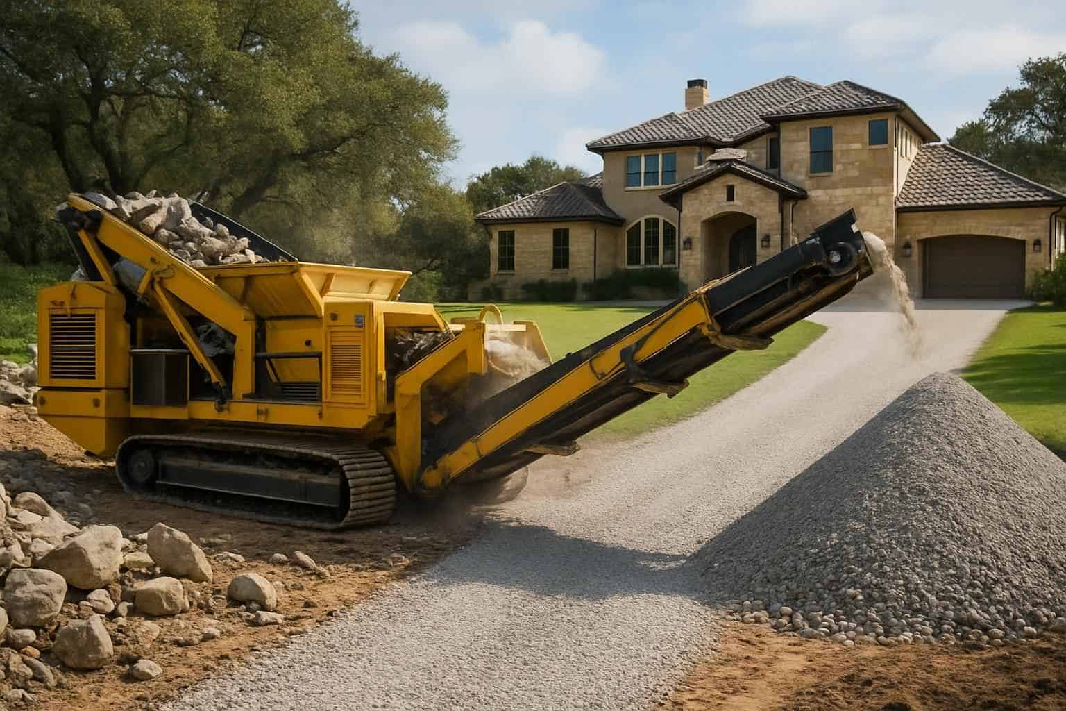 Rock Crushing for Driveways in Kingsland Texas