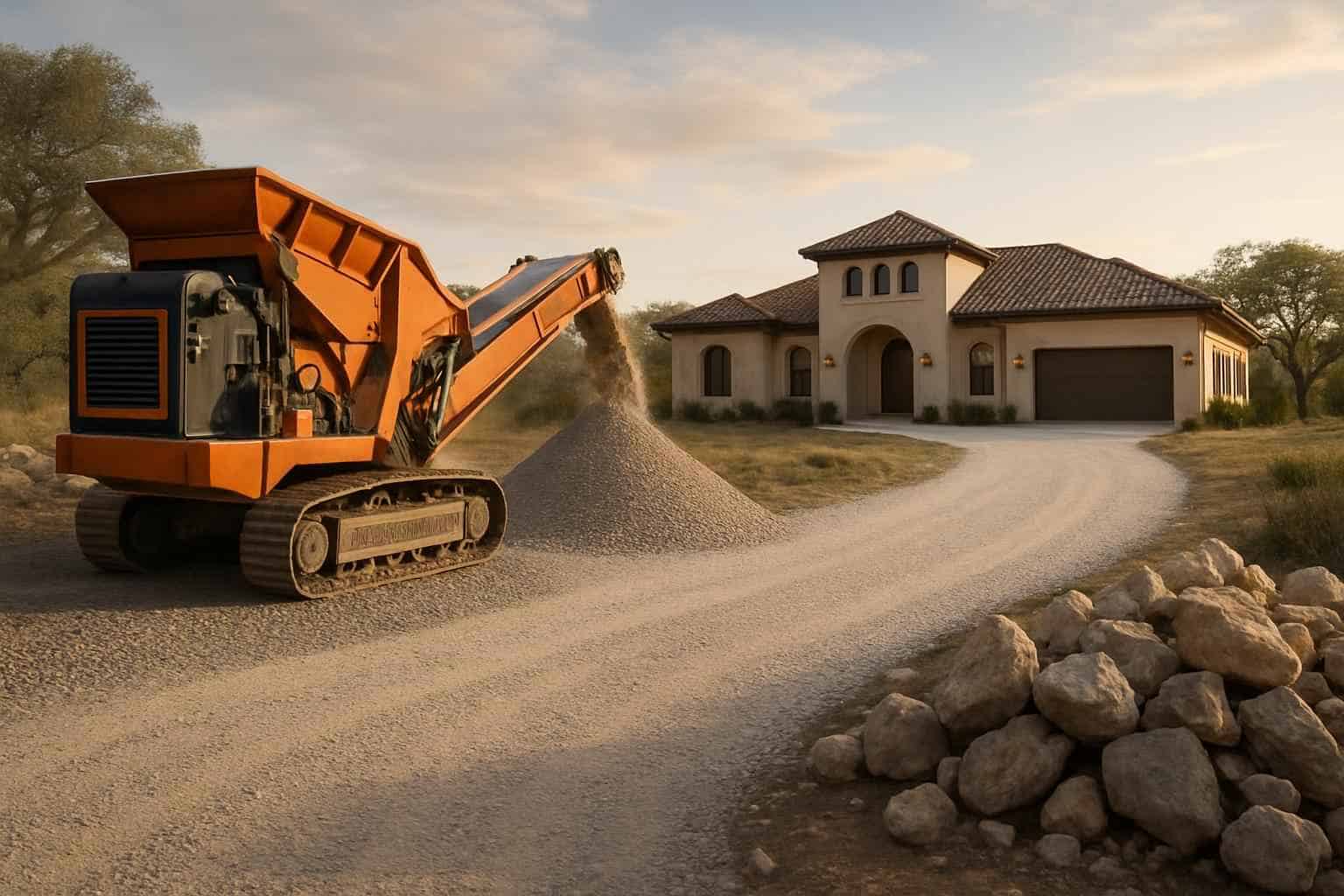 Rock Crushing for Driveways in Llano Texas
